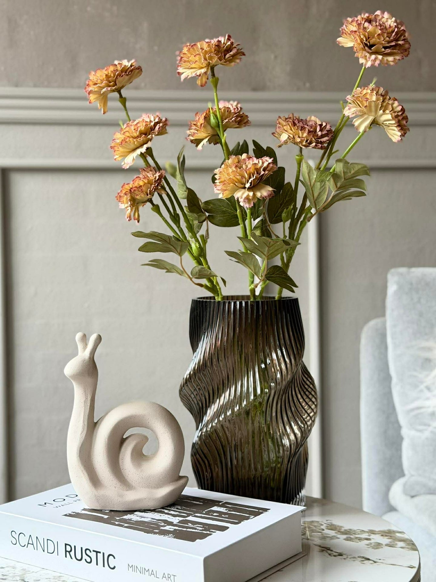 Blomstjälk 70 cm - Brända färger