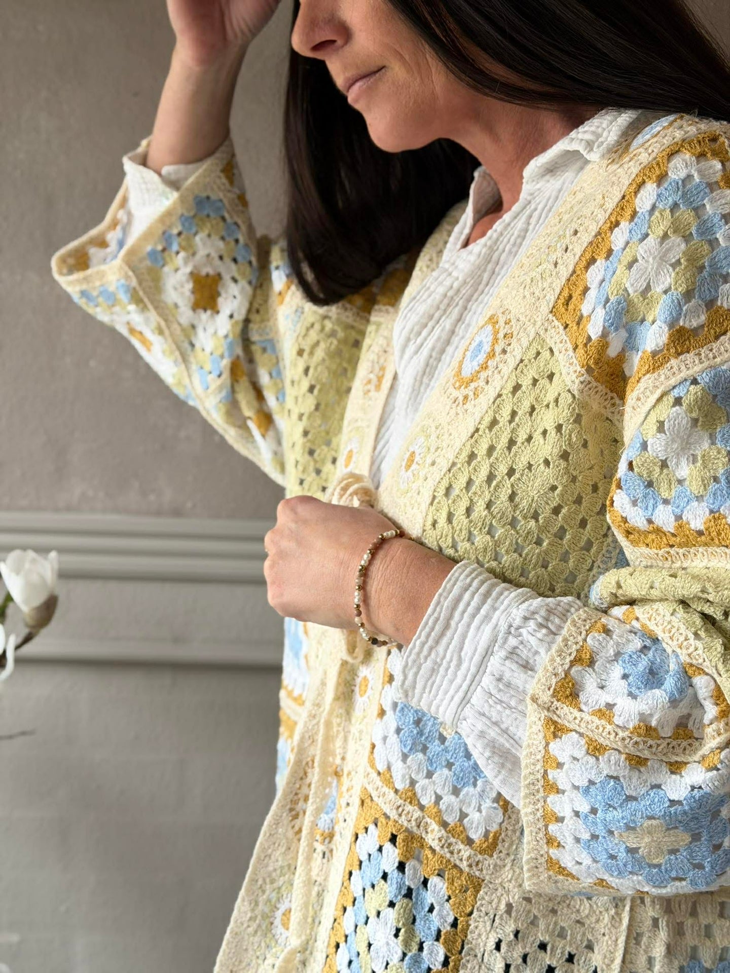 Cardigan Boho - Ljusgrön