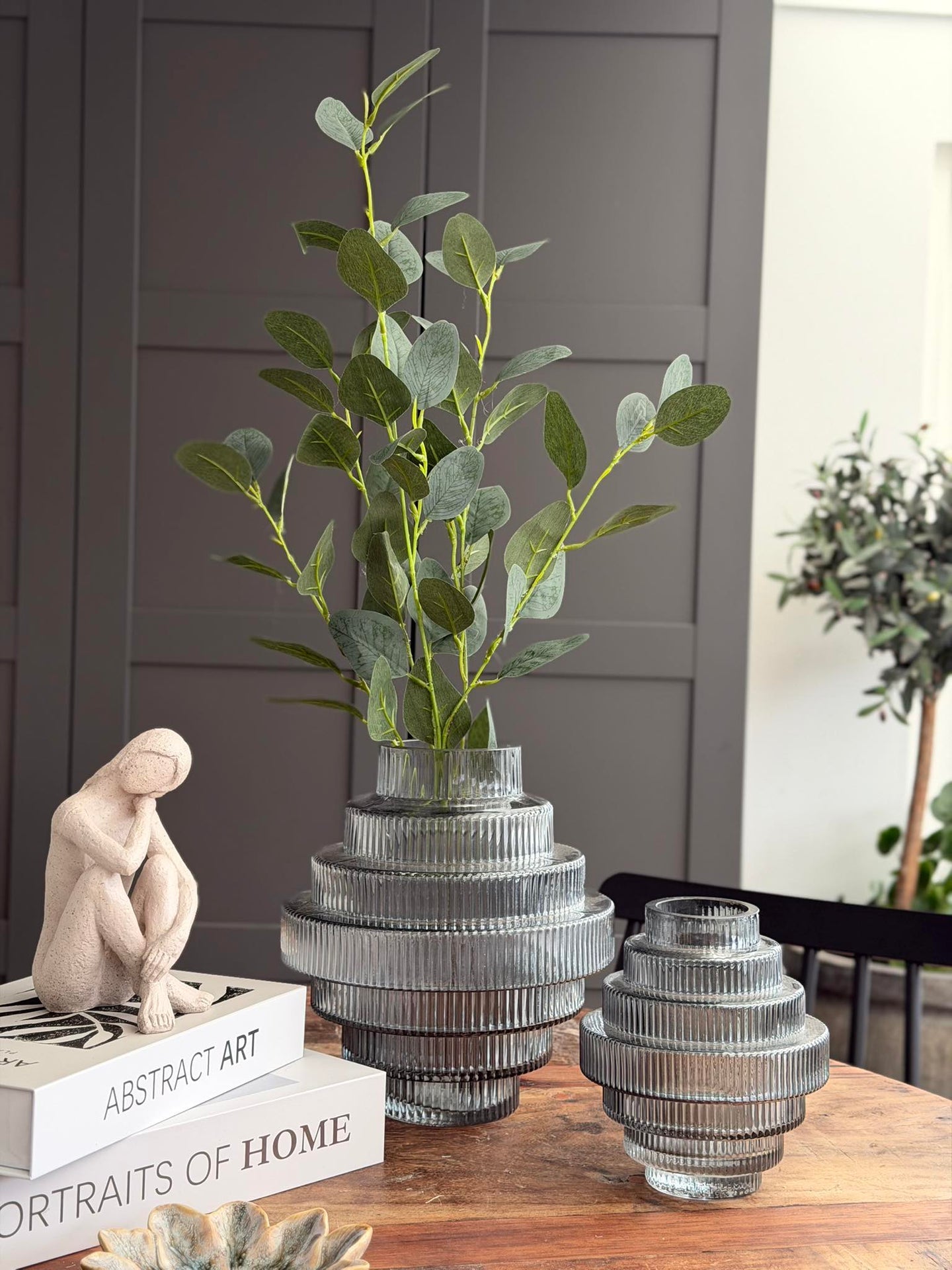 Eucalyptus gren med belysning - 100cm