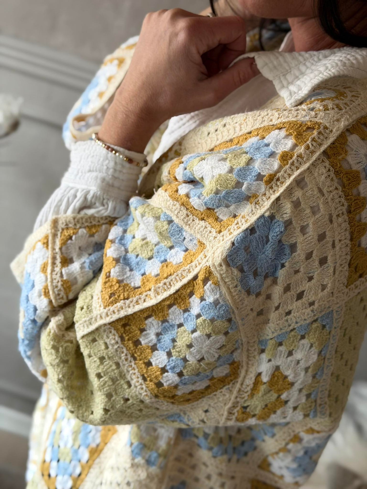 Cardigan Boho - Ljusgrön