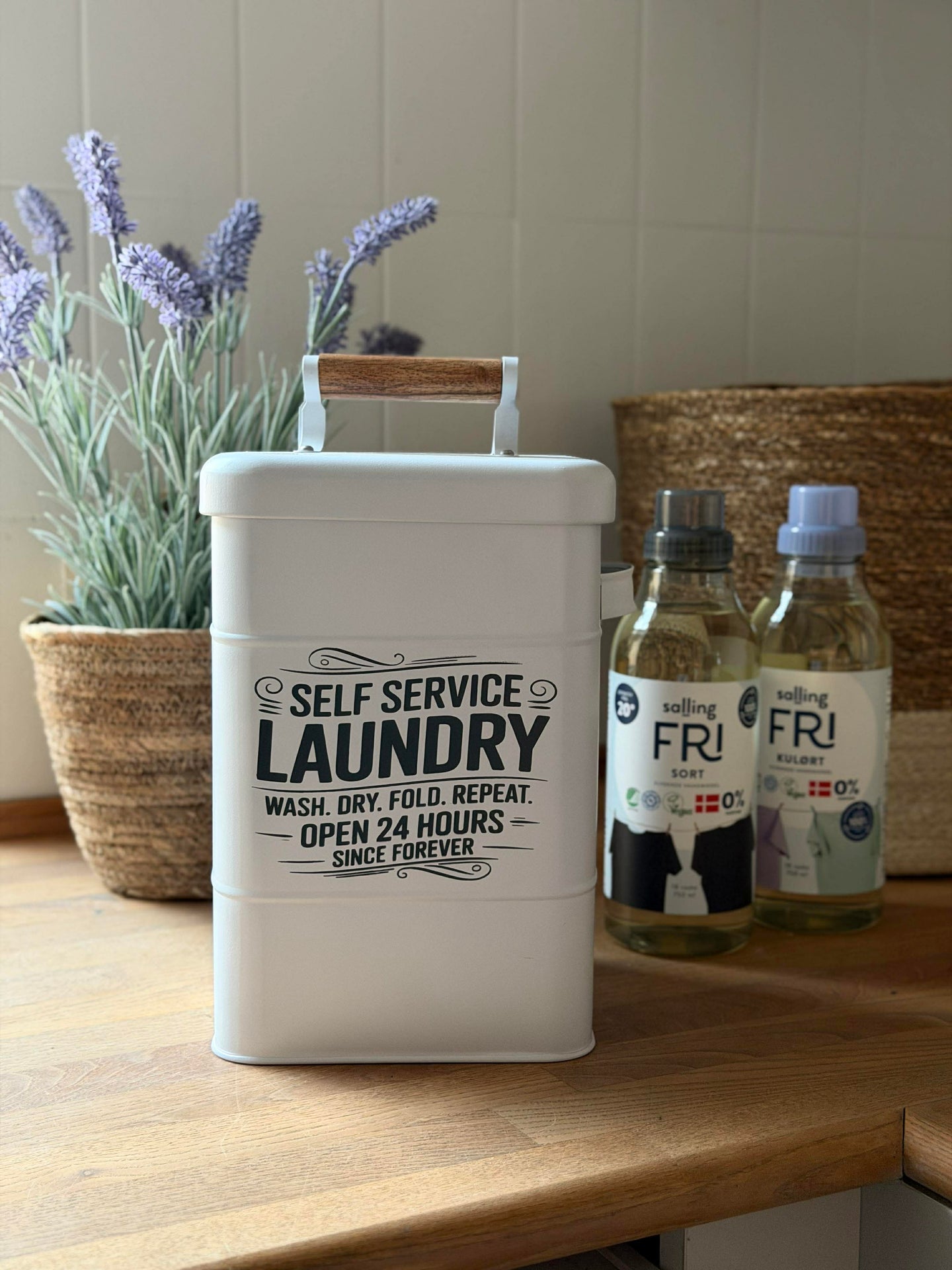 Förvaring för tvättpulver