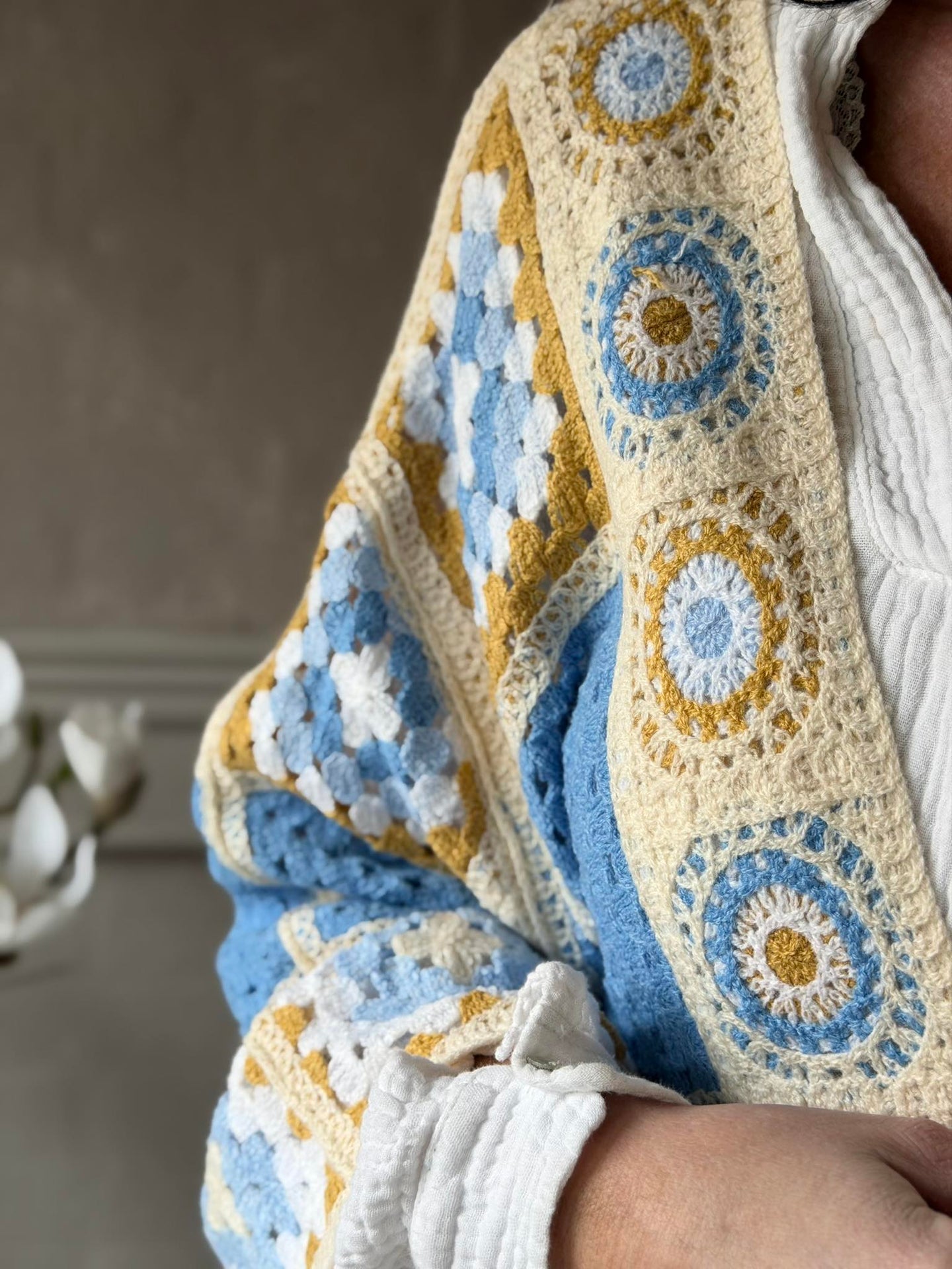 Cardigan Boho - Blå