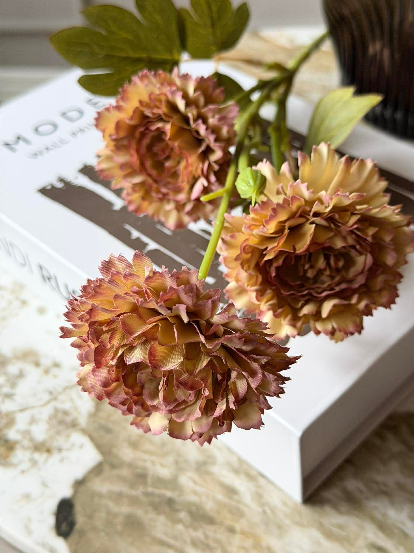 Blomstjälk 70 cm - Brända färger