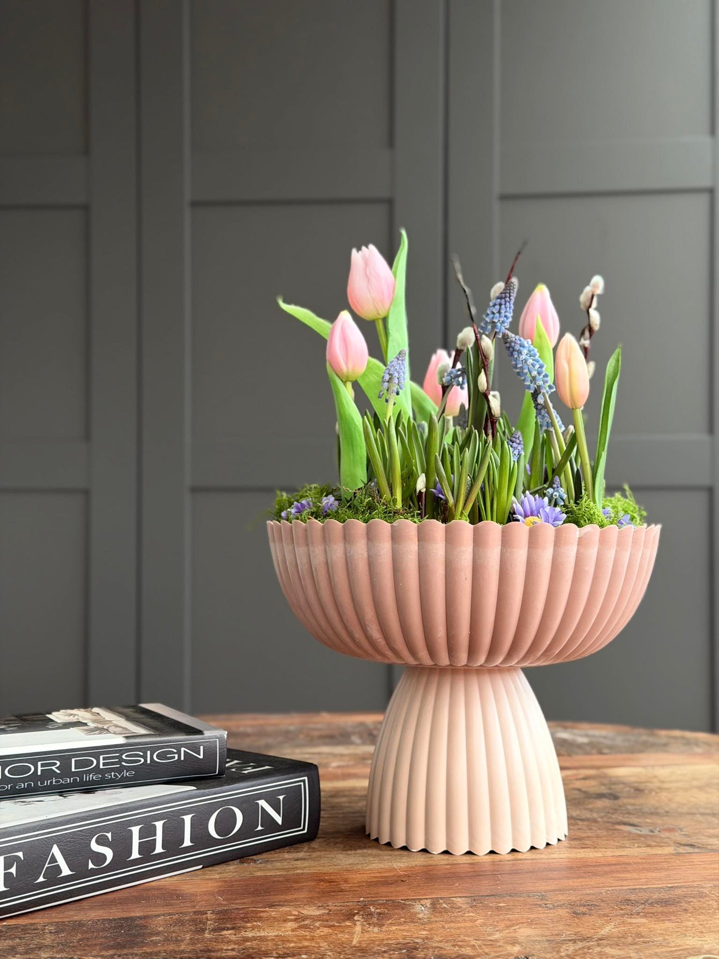 DIY-uppsättning i betonglook - Rosa