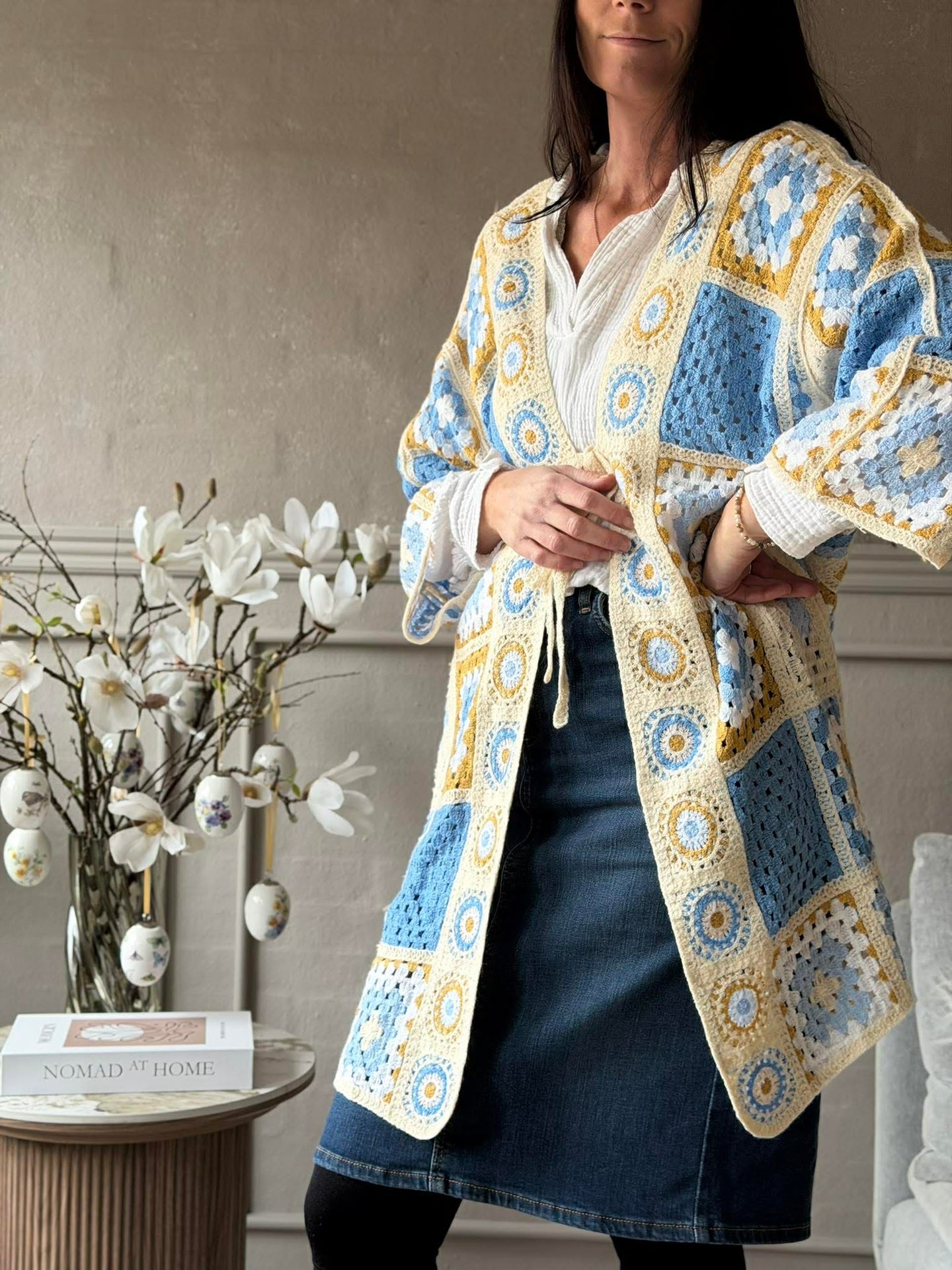 Cardigan Boho - Blå