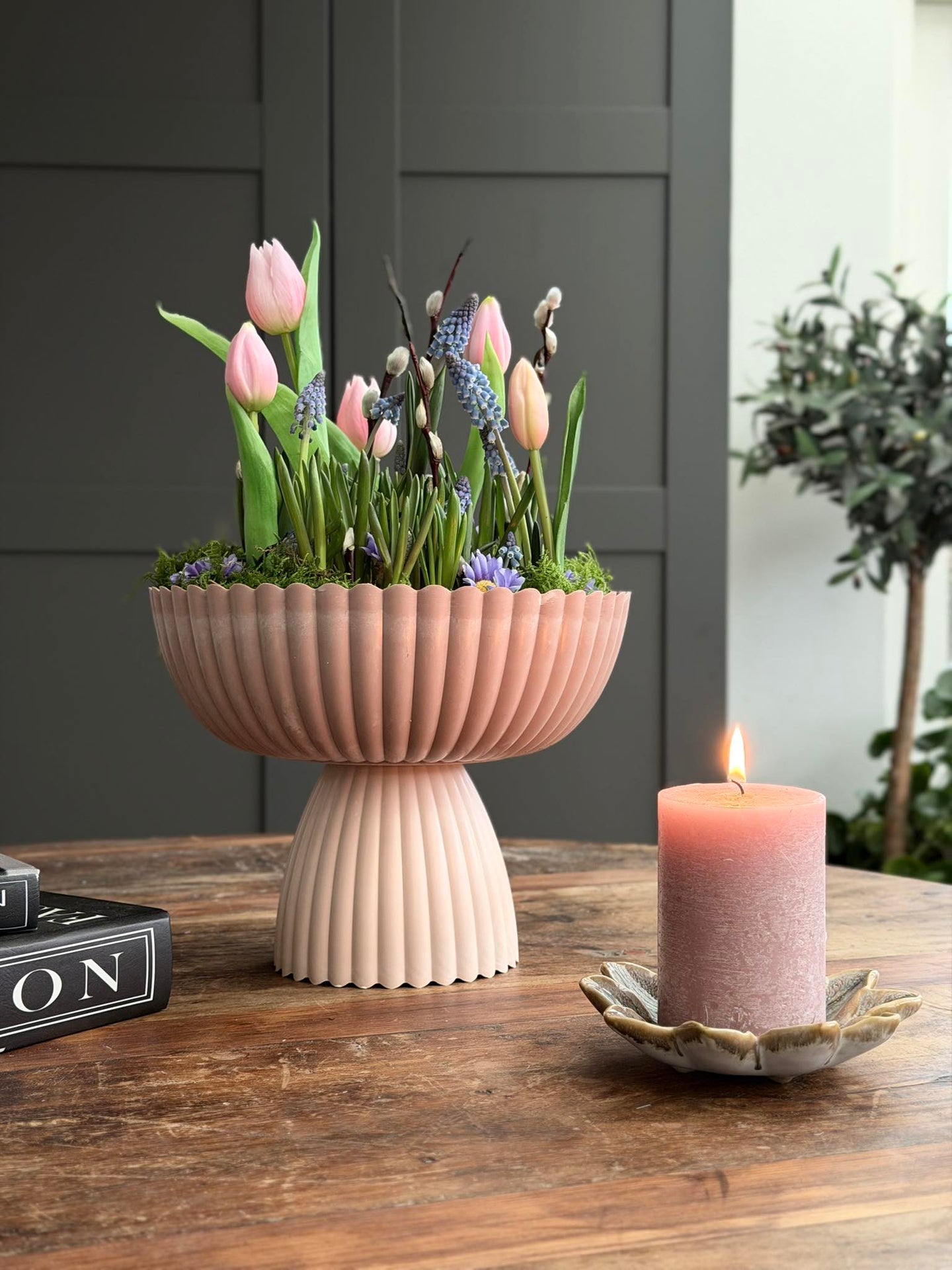 DIY-uppsättning i betonglook - Rosa