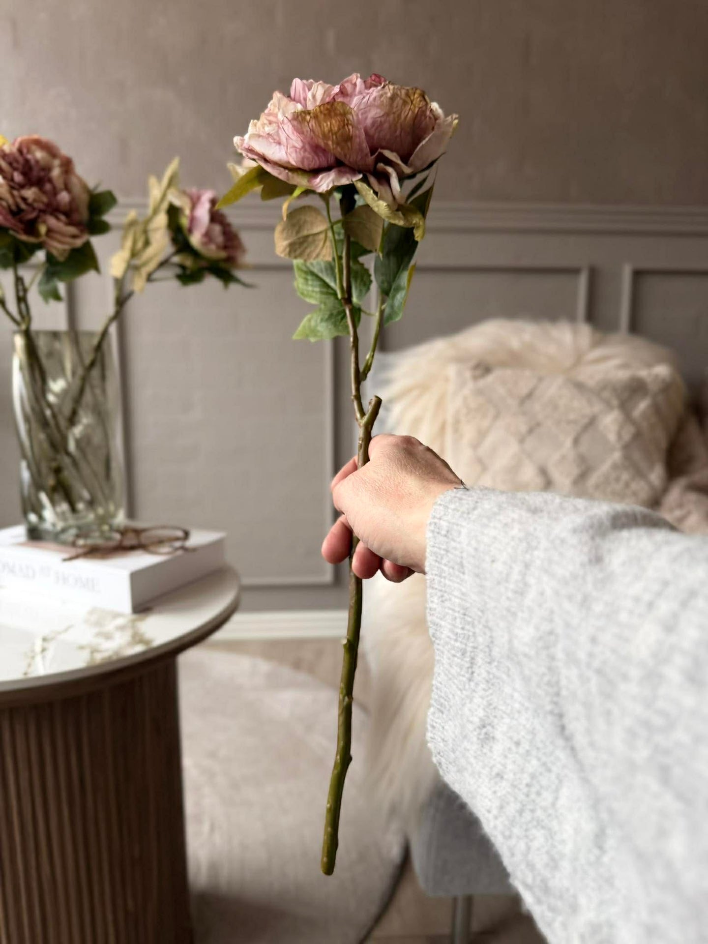 Blomma Pion - Antik Cream / rosa