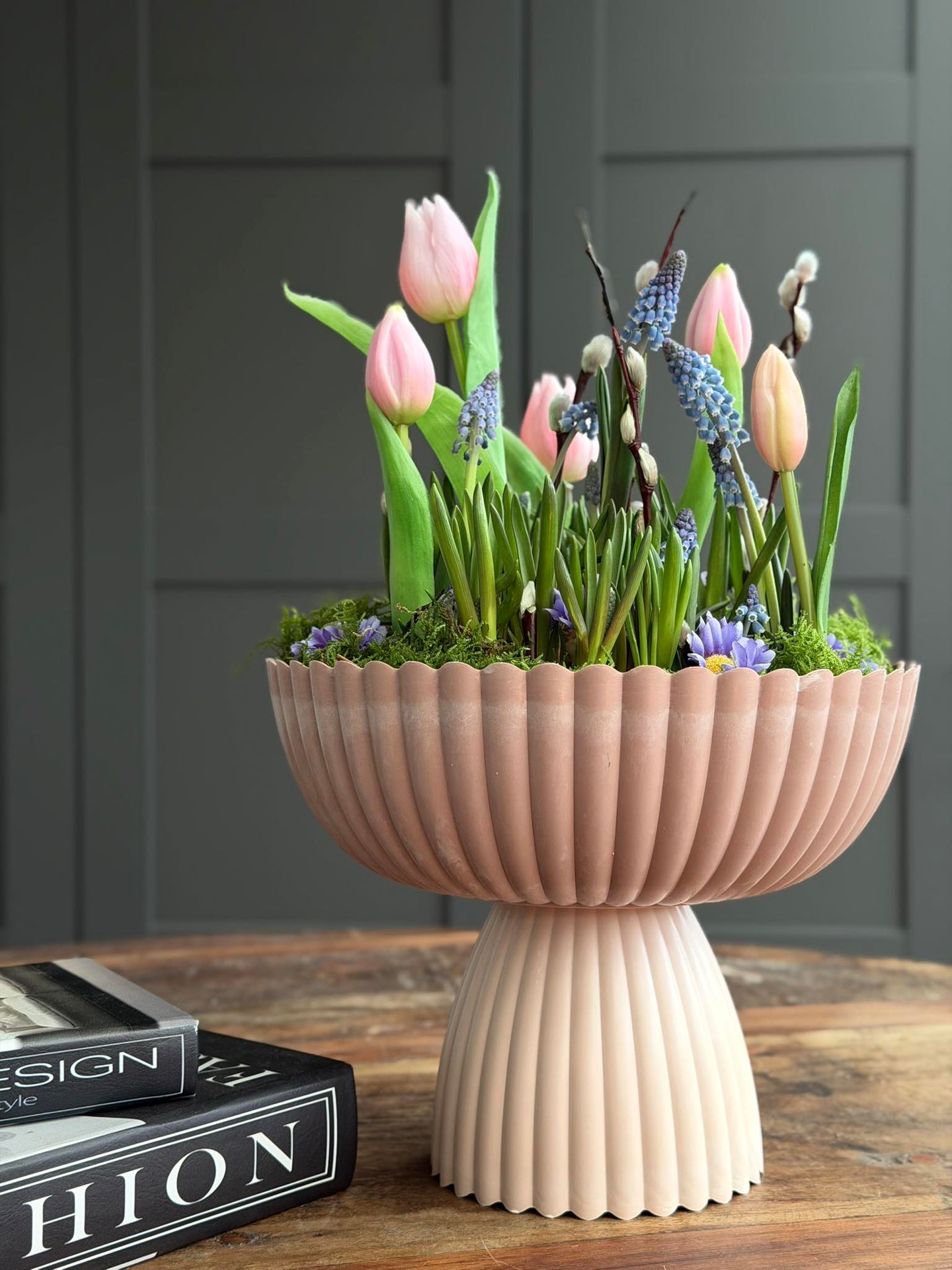DIY-uppsättning i betonglook - Rosa