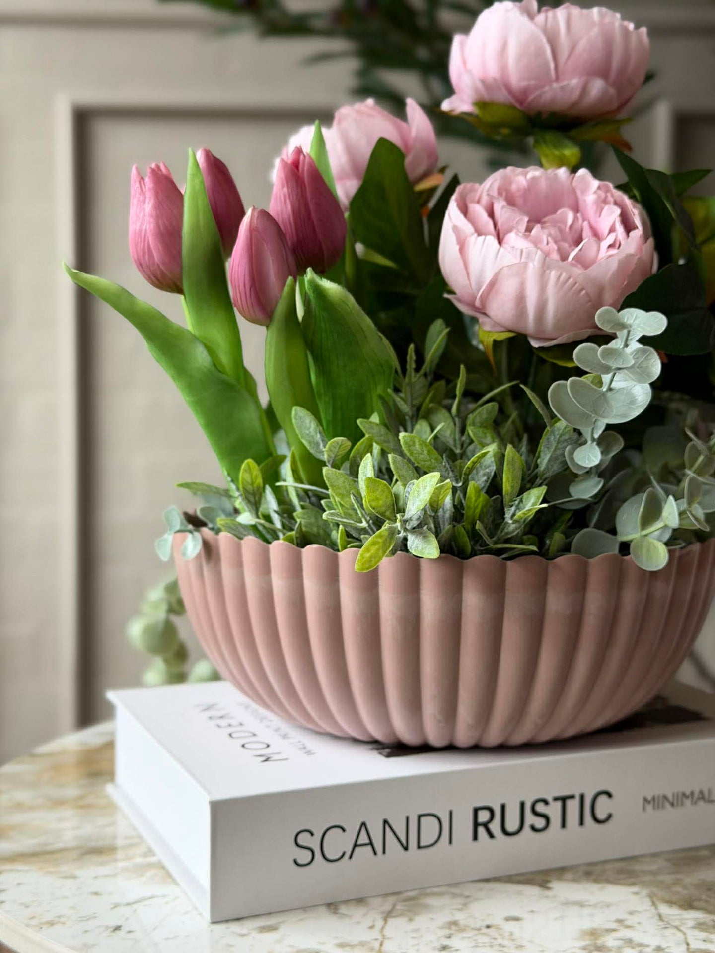 Bowl i betonglook - Rosa
