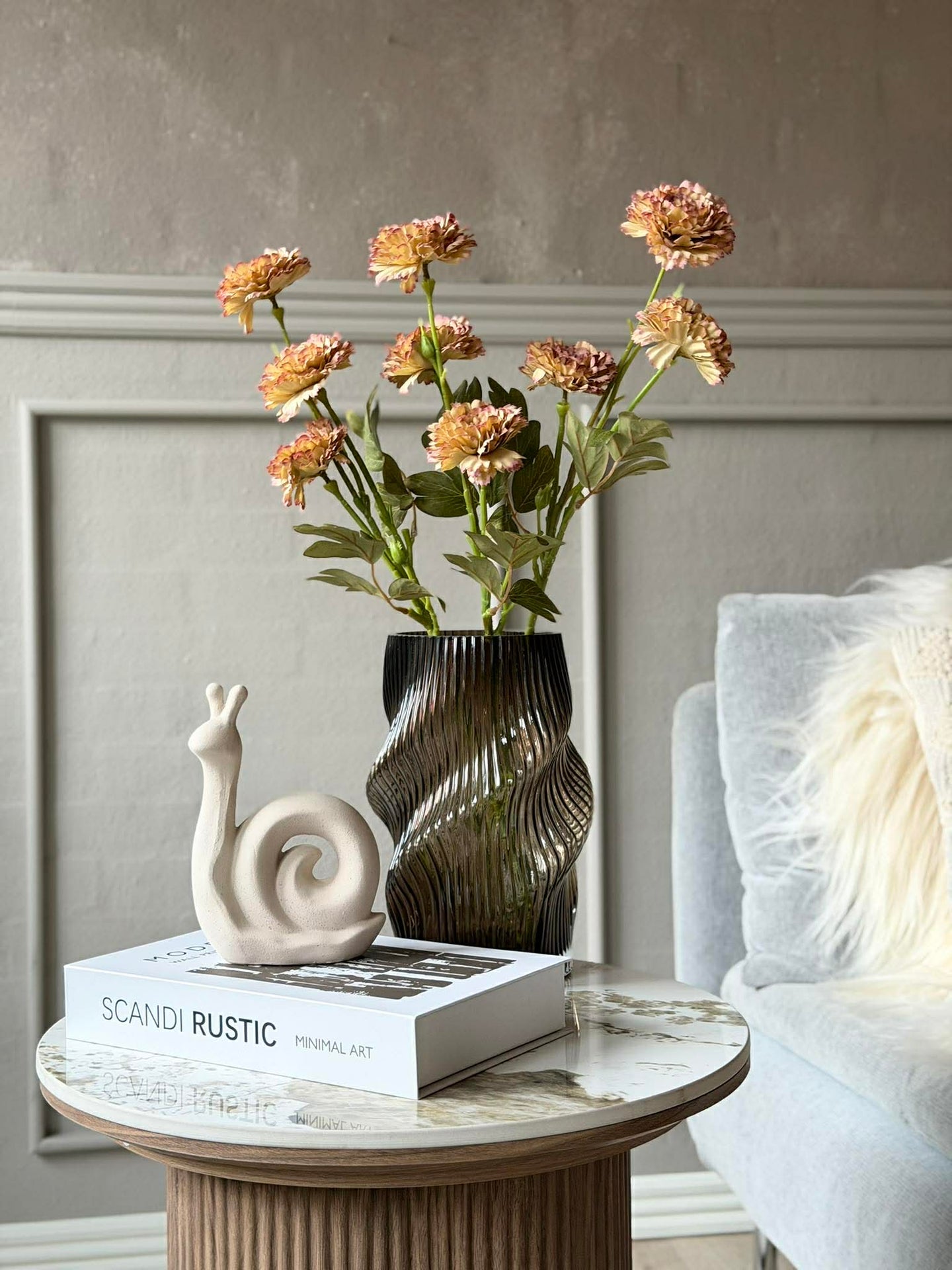 Blomstjälk 70 cm - Brända färger