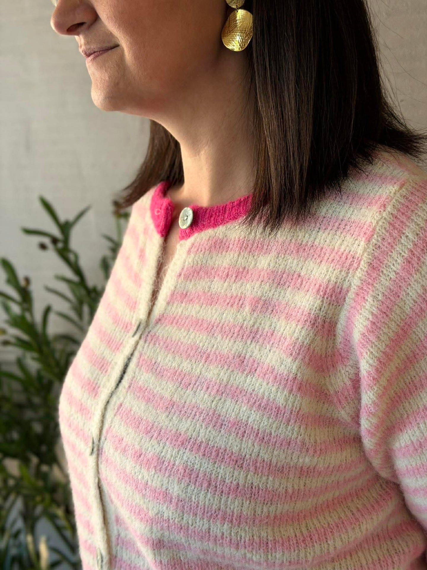 Stickad Susanne rosa
