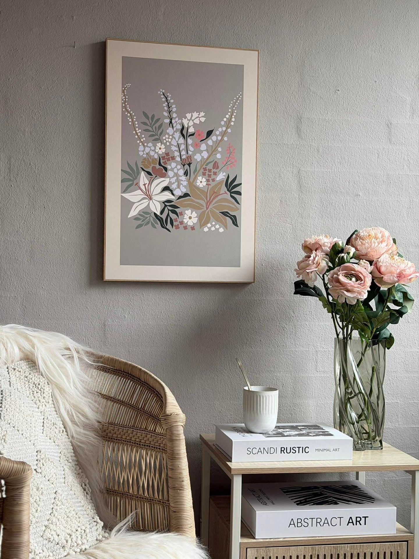 Tavla med blommor - Flera färger
