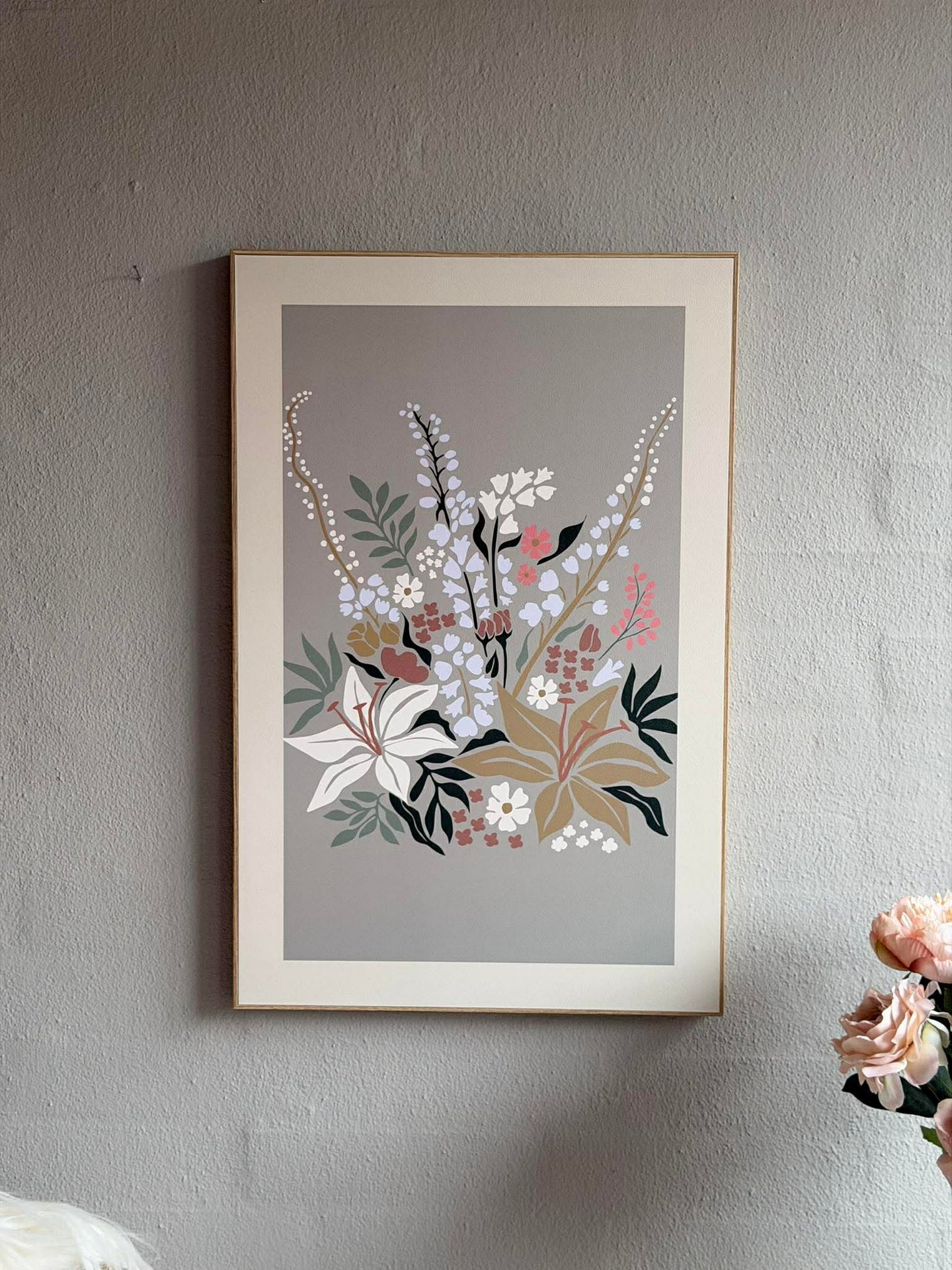 Tavla med blommor - Flera färger