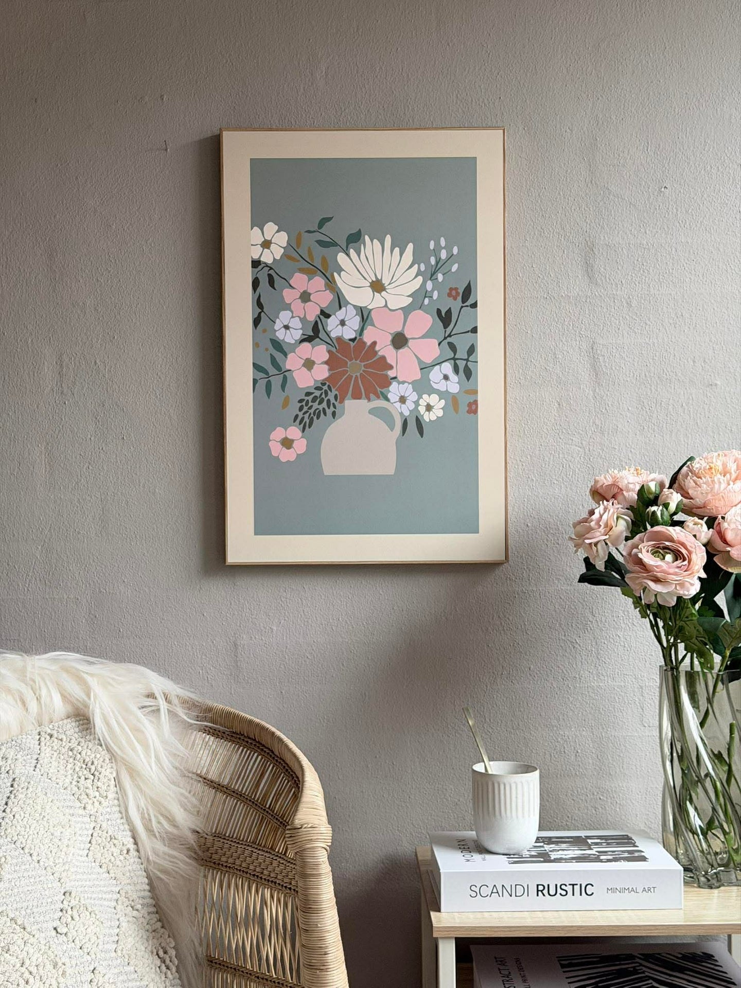 Tavla med blommor - Flera färger