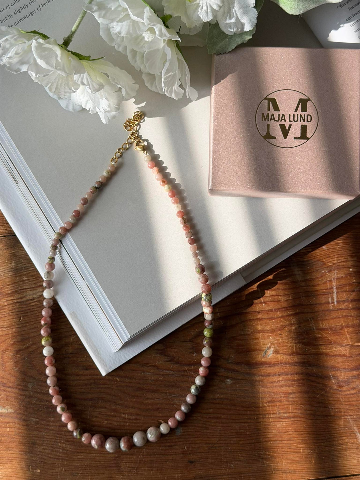 Halsband Jasmin - Natur Rose
