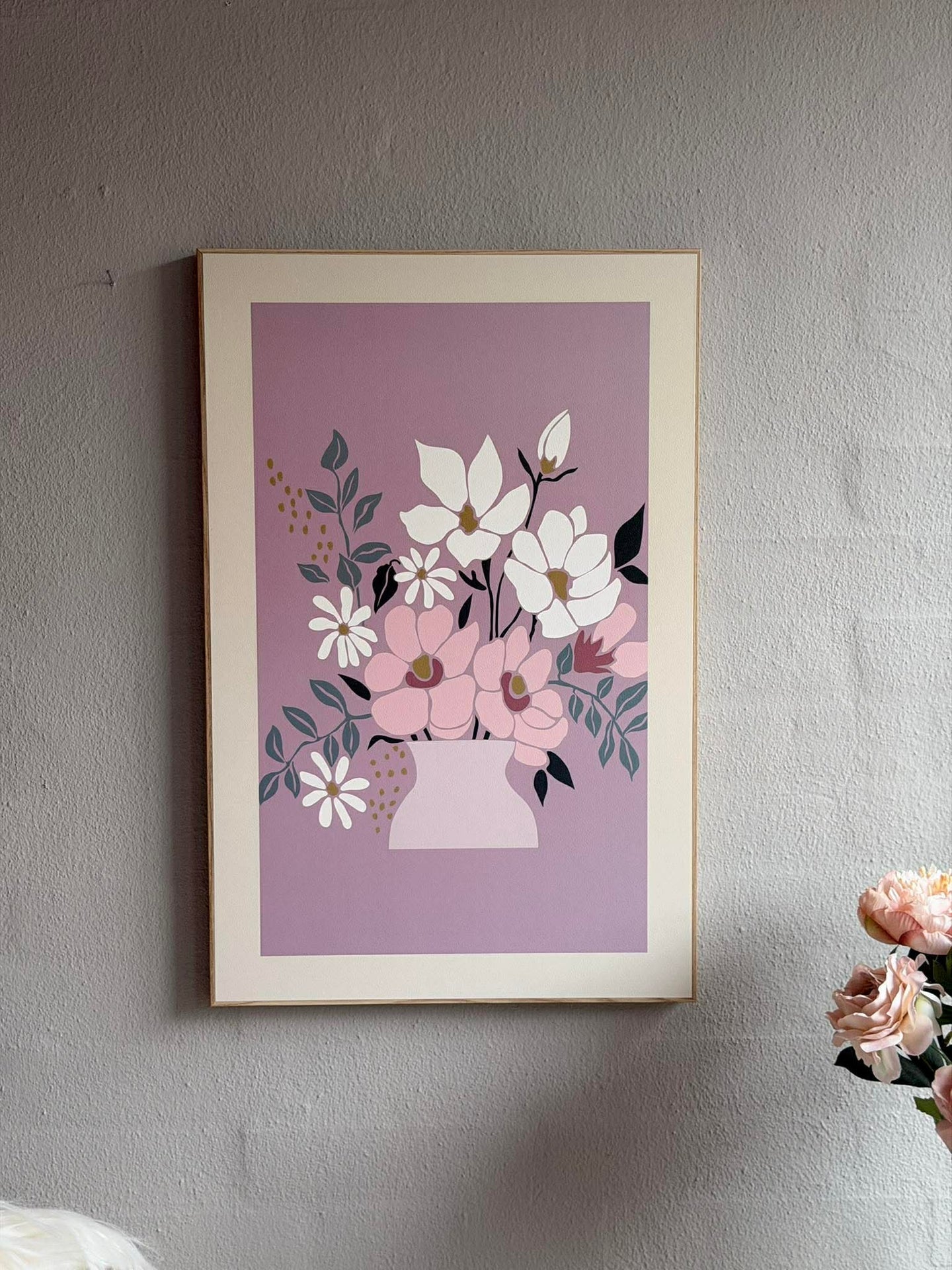 Tavla med blommor - Flera färger