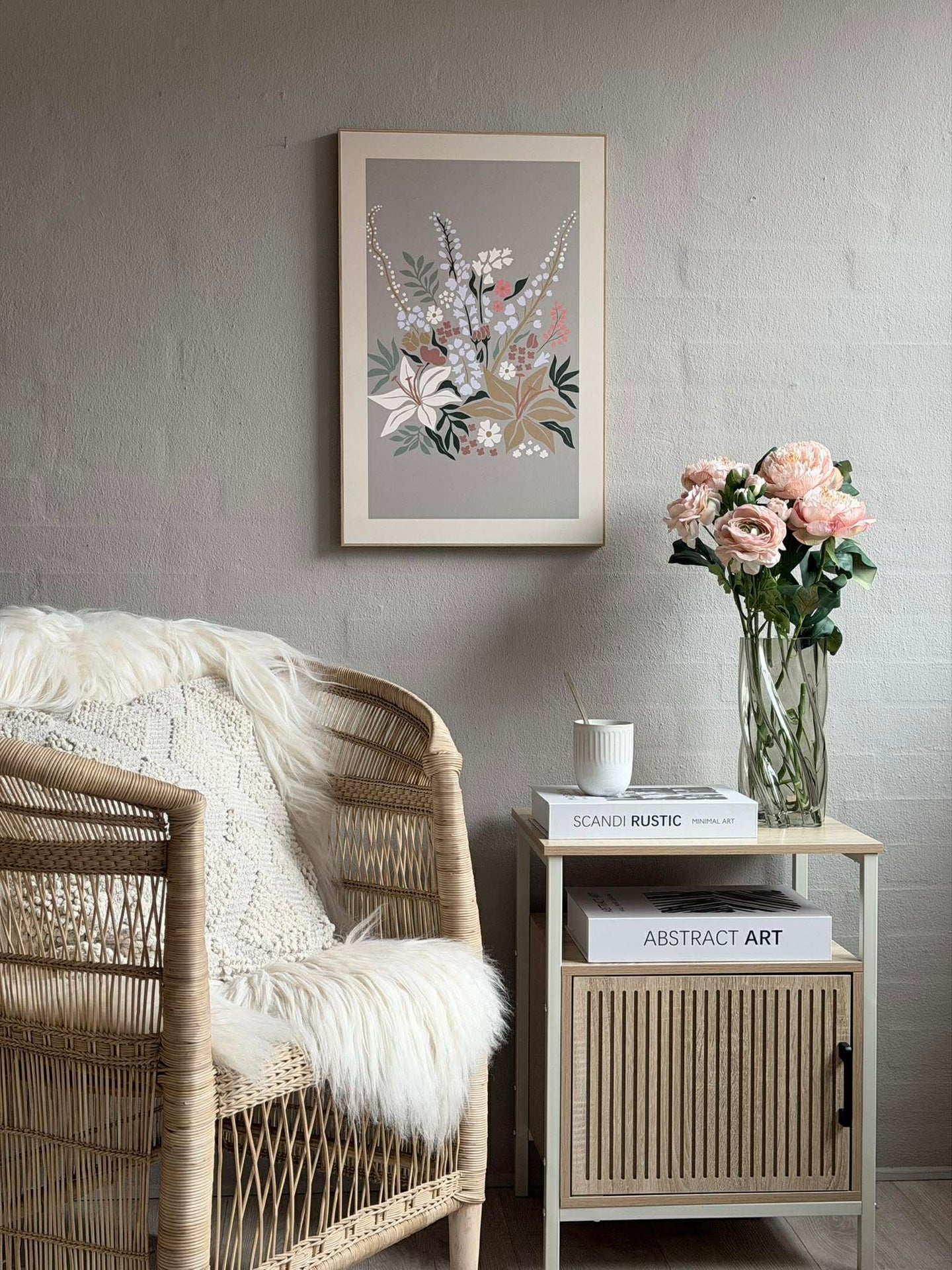 Tavla med blommor - Flera färger