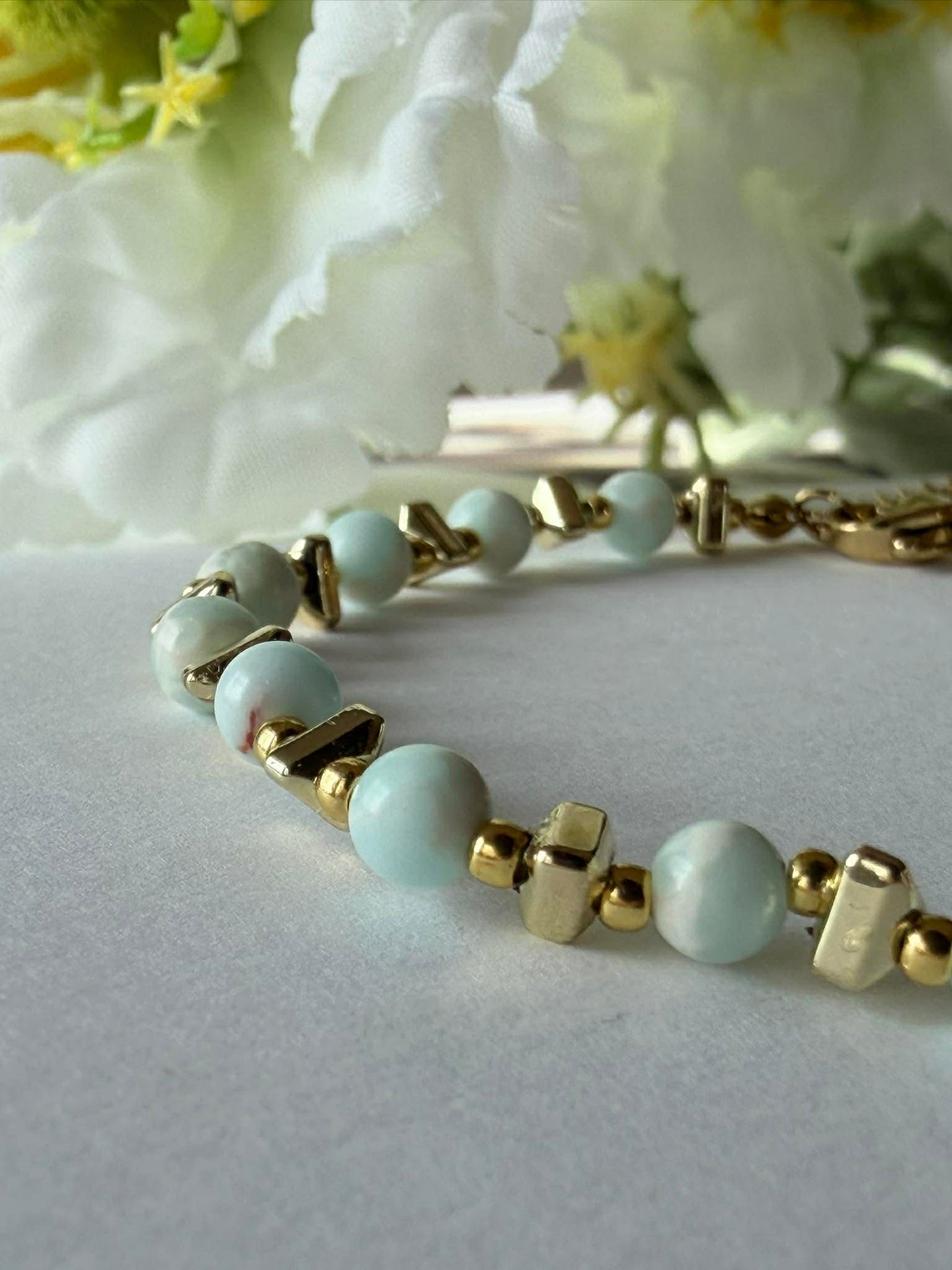 Armband TILDE - Natursten - Jadegrön