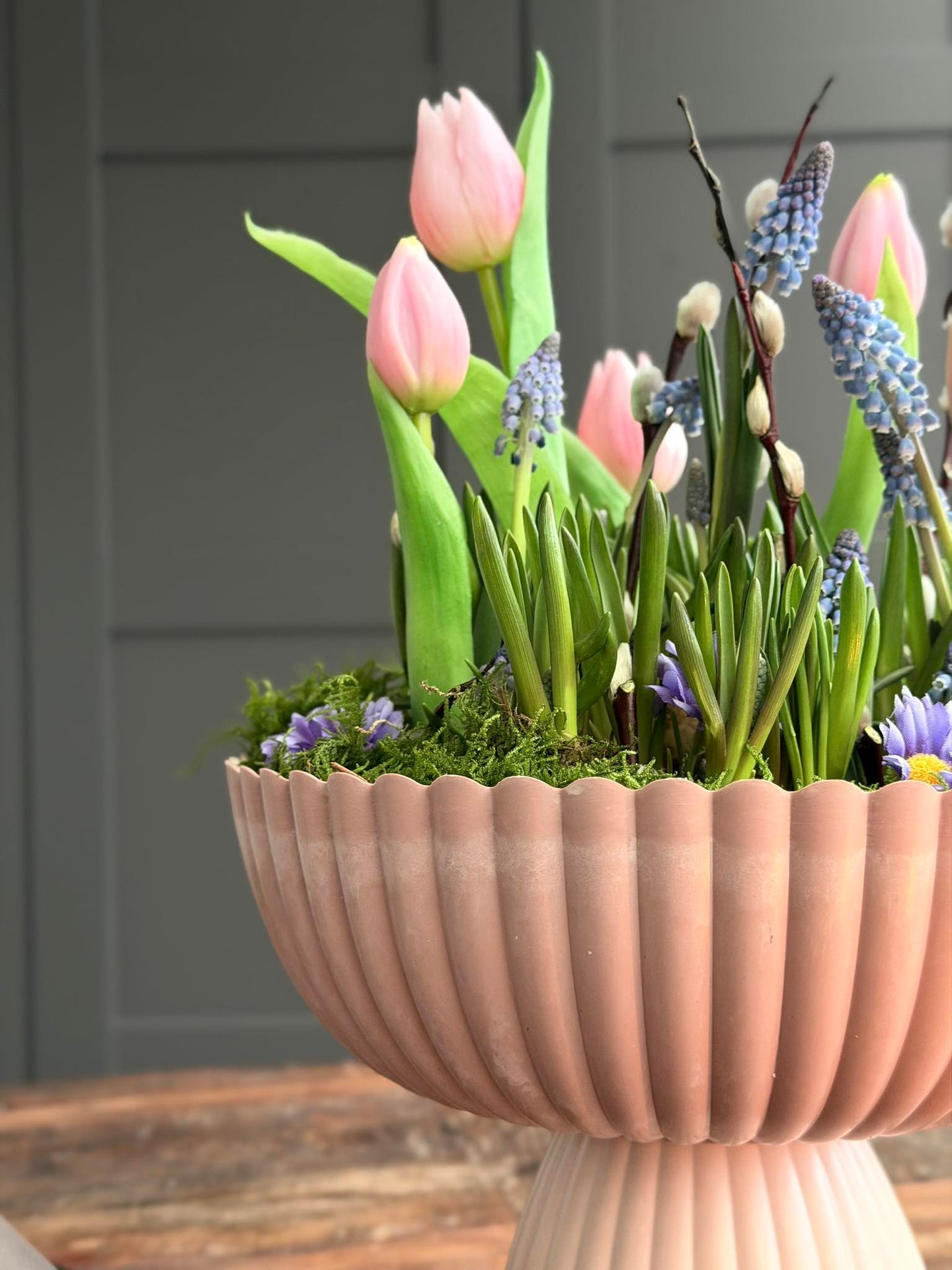 DIY-uppsättning i betonglook - Rosa