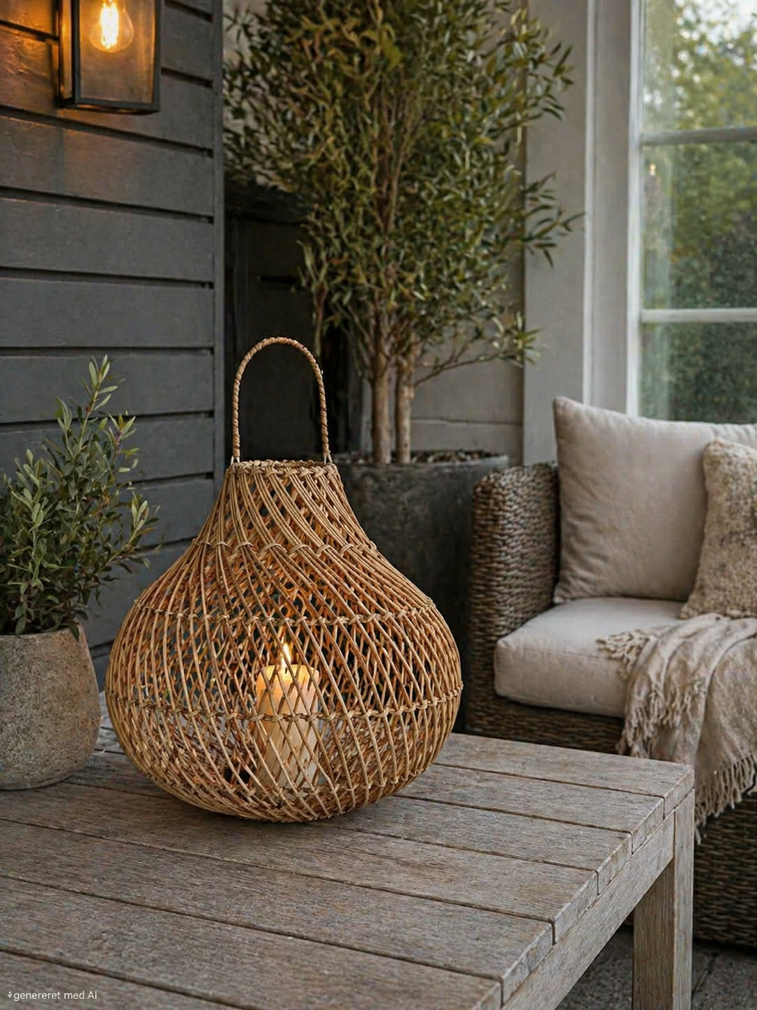 Lanterne Nature - H 30cm Handgjord