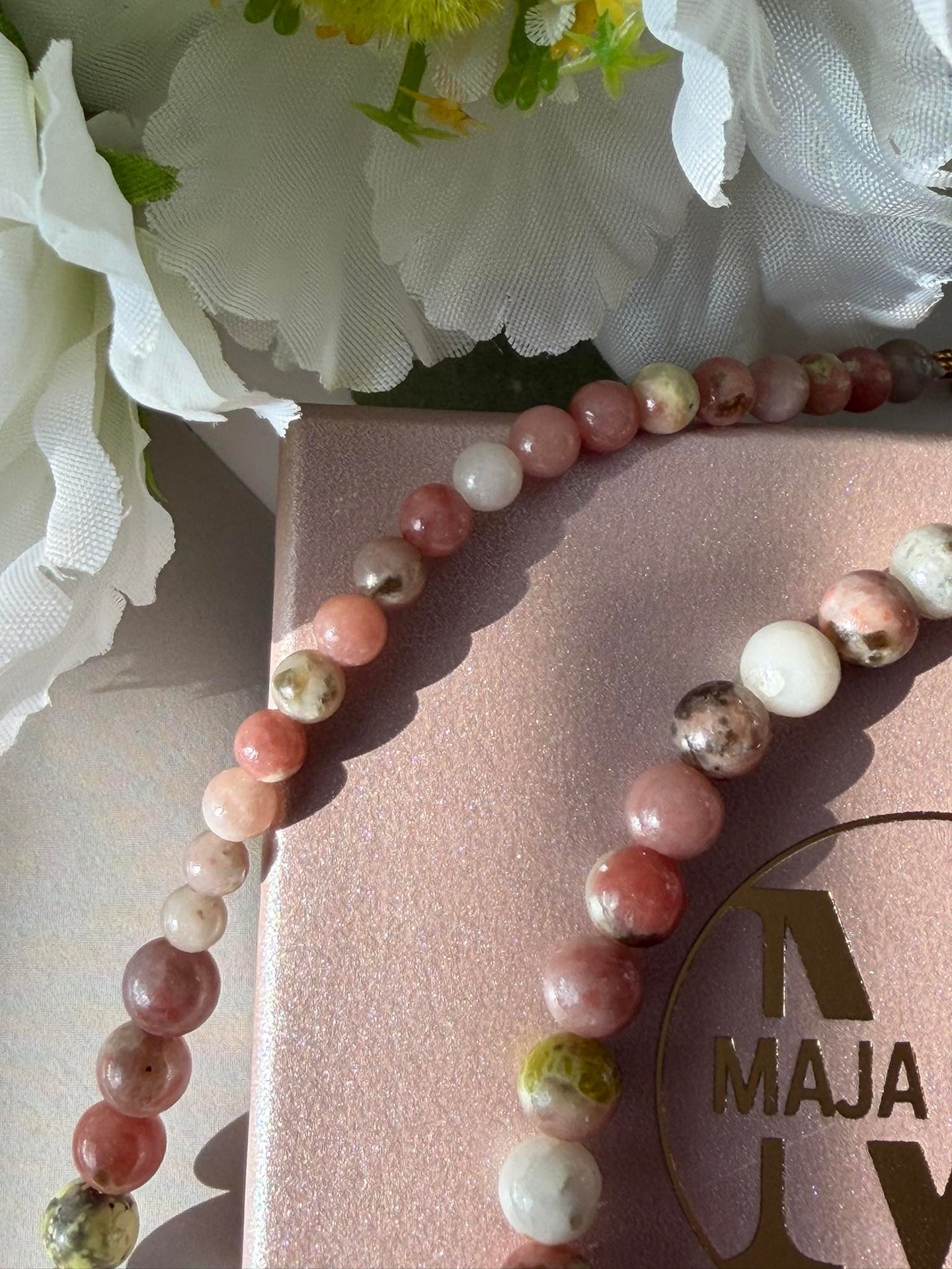 Halsband Jasmin - Natur Rose