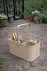 Korg med handtag - beige metall