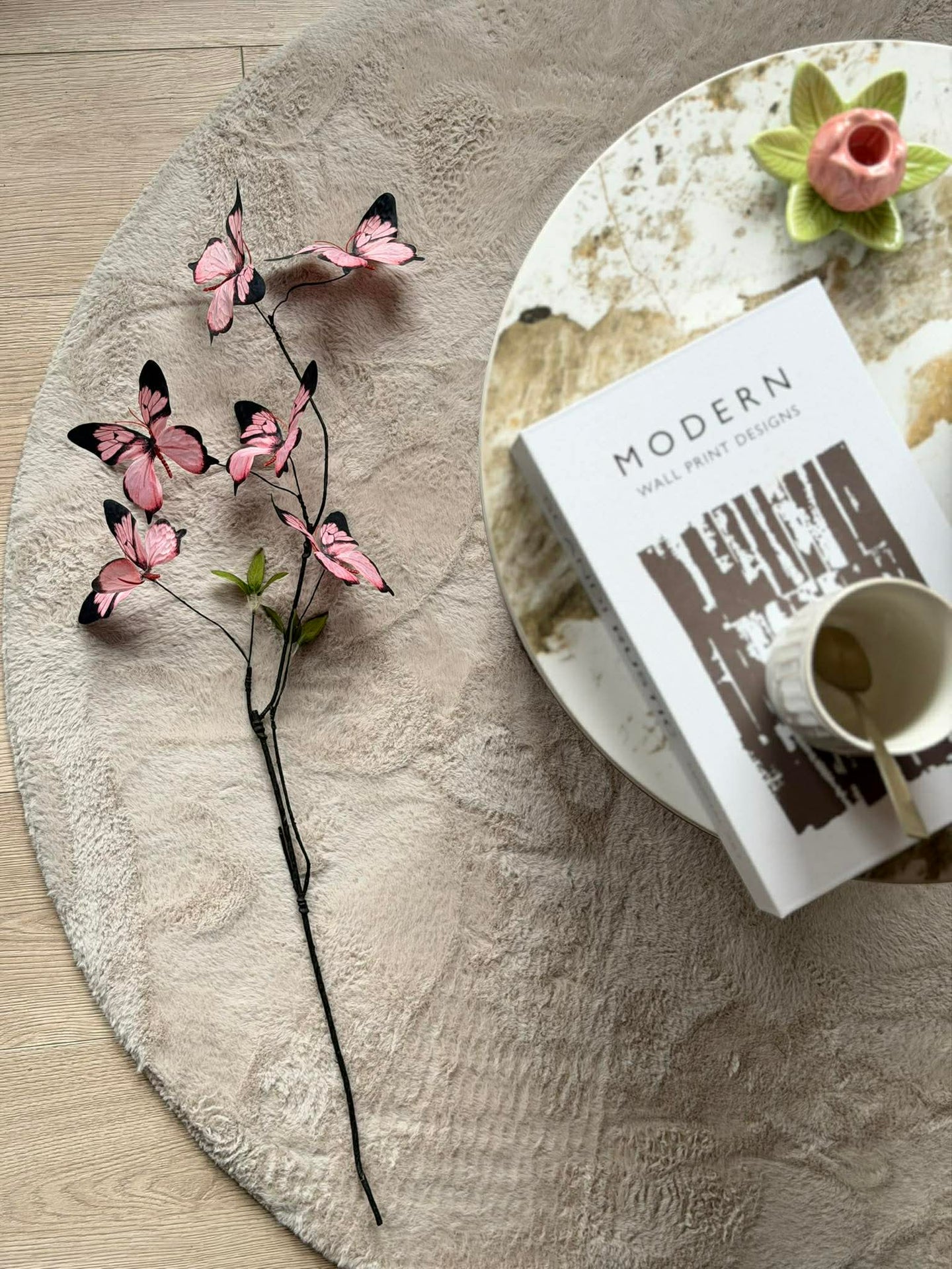 Gren med fjärilar - Rosa