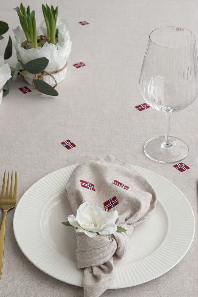 Munservetter med norska flaggor – 4 st