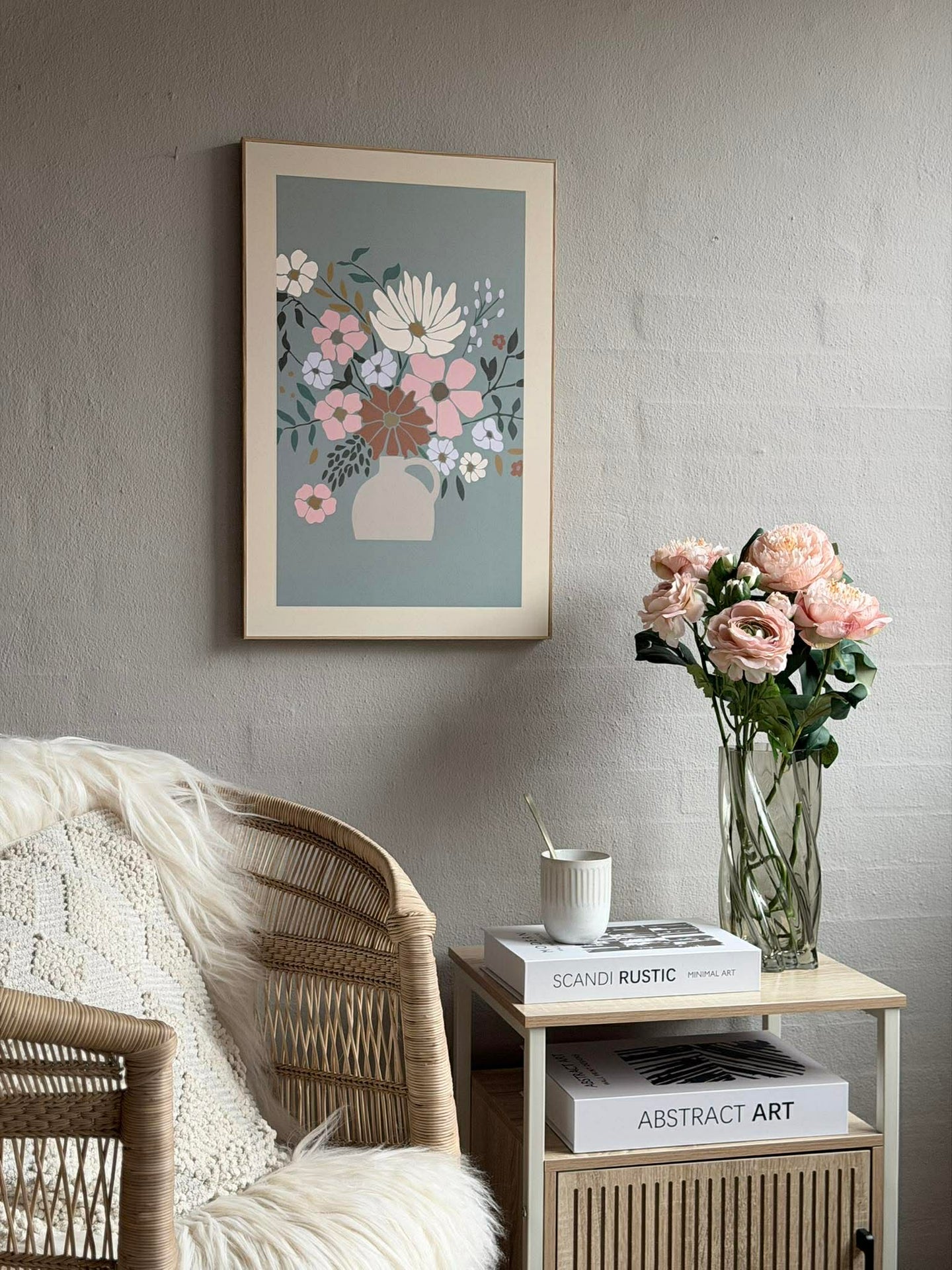 Tavla med blommor - Flera färger