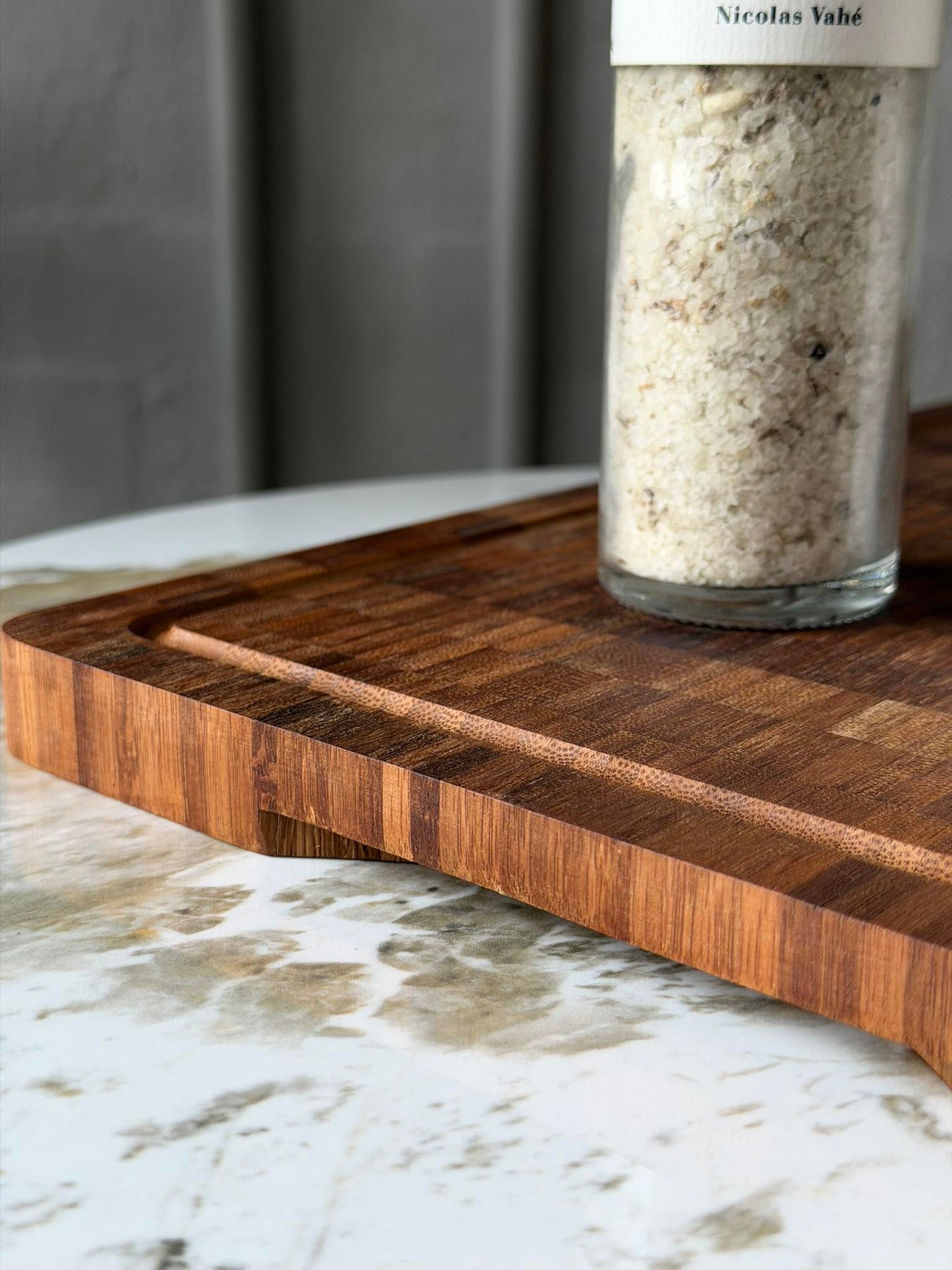 Skärbräda med saftfåra Bambu 36x25,5 cm