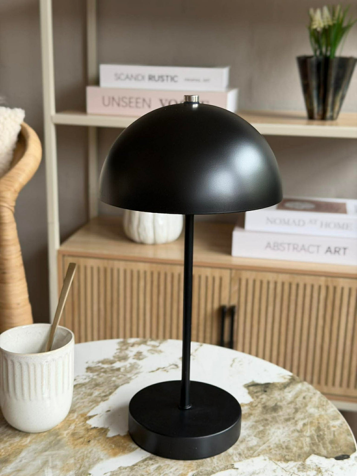 Bordslampa med touch - Large Svart
