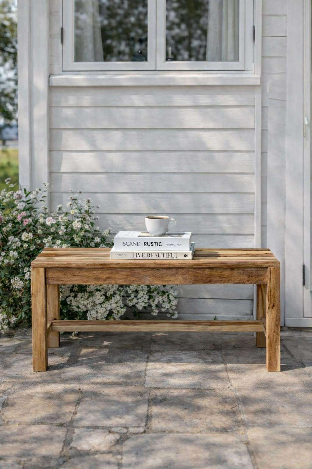 Bänk i teak