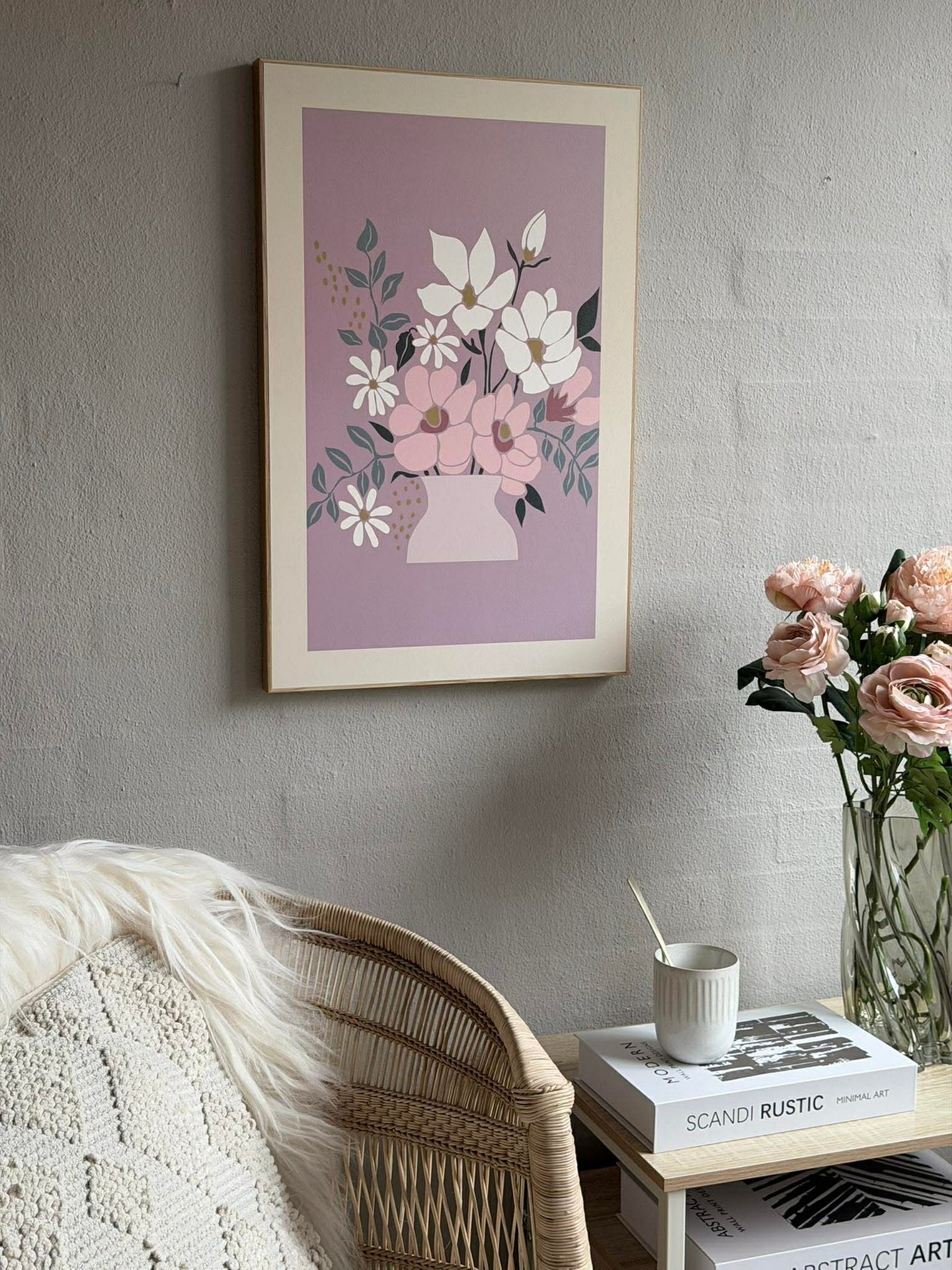 Tavla med blommor - Flera färger
