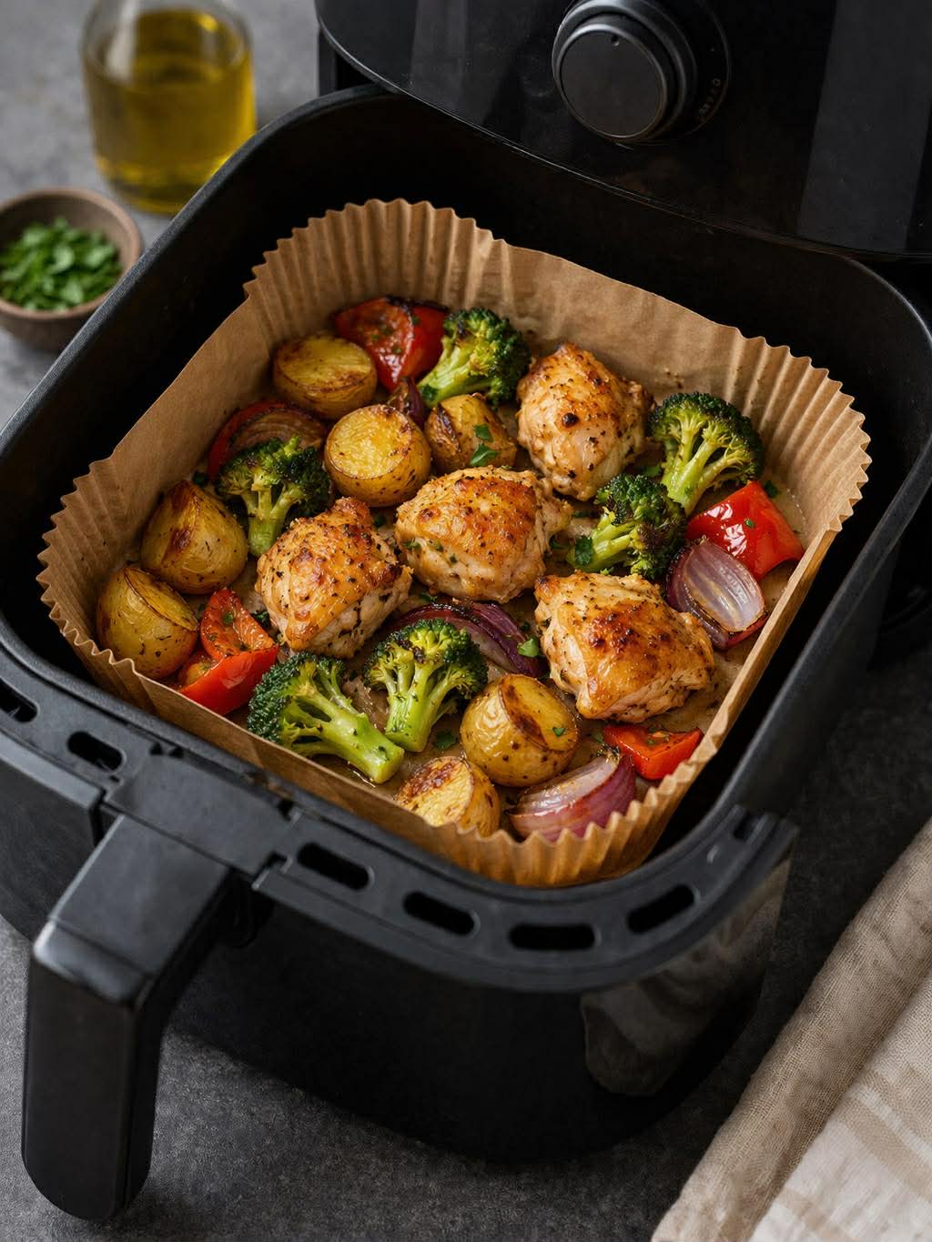 Airfryer Bakpapper Fyrkantigt - 50 ark