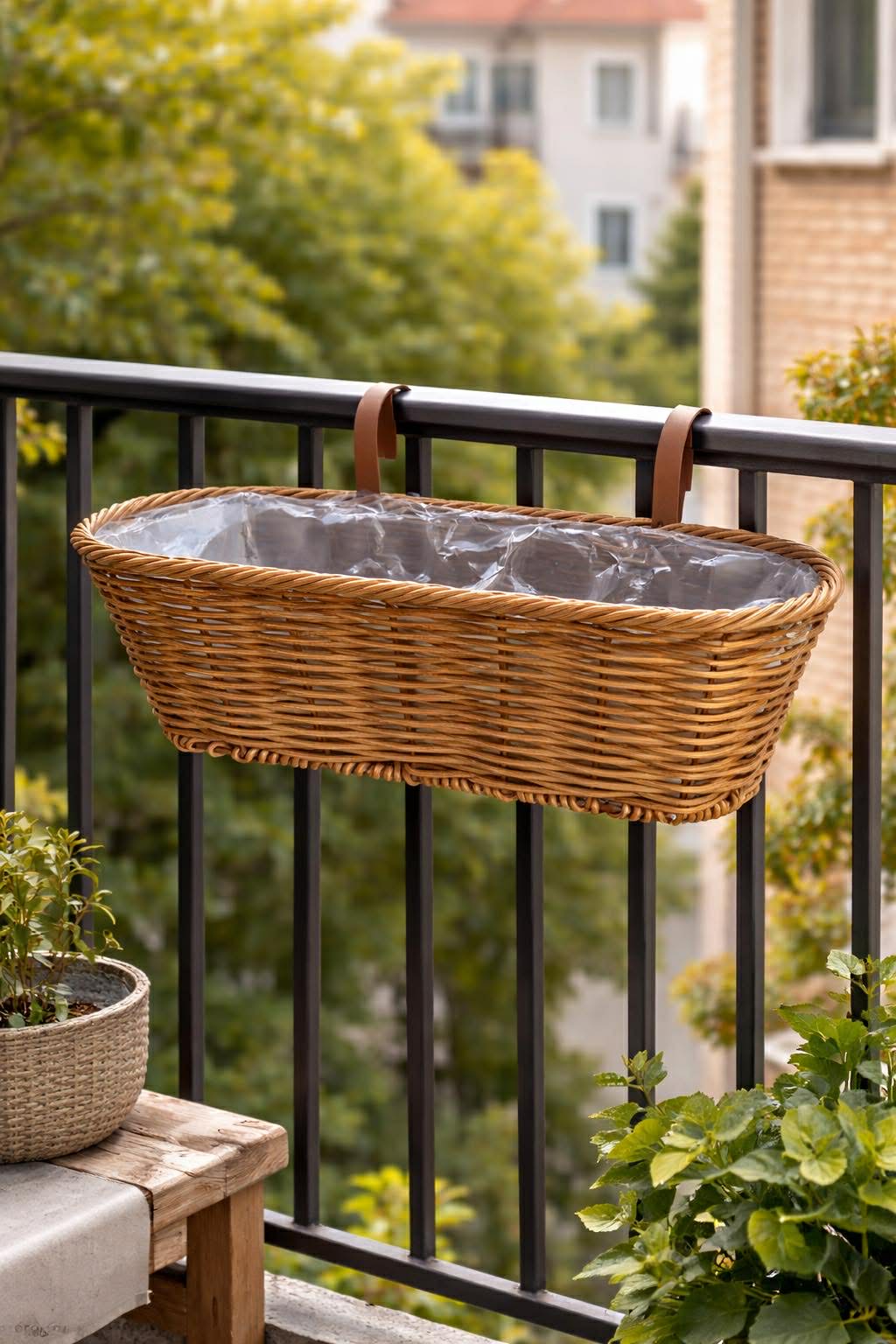 Balkonglåda i rattan - flera storlekar