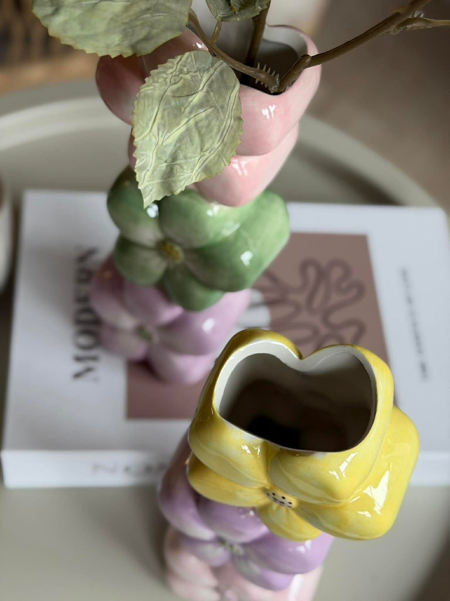 Vas med pastellblommor - Color mix