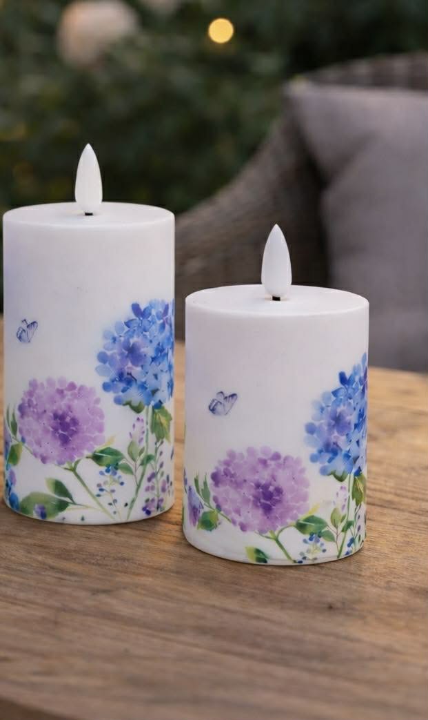 Utomhus Blockljus Flower - Set med 3 st