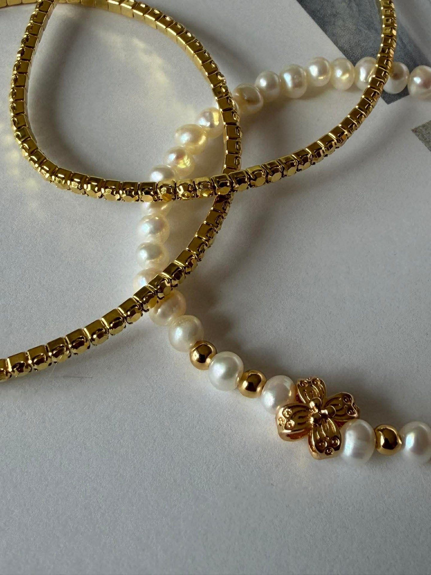 Armband Vega Set/3 - Äkta sötvattenspärlor