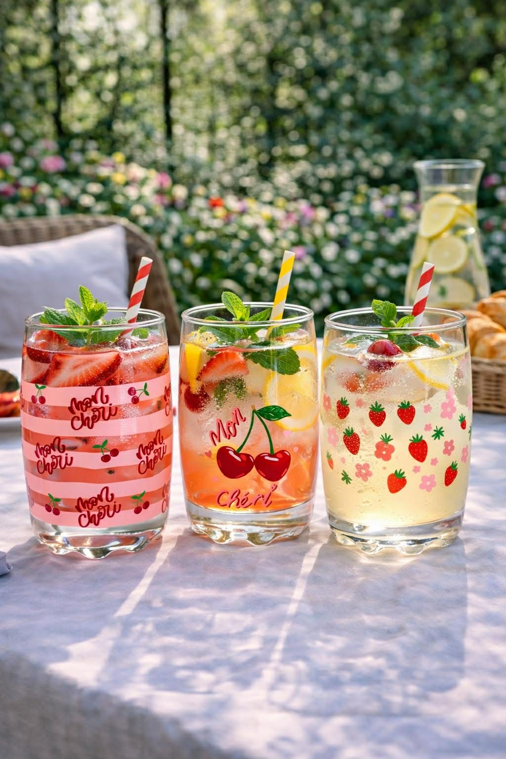 Glas Cherry – Set om 3 st.