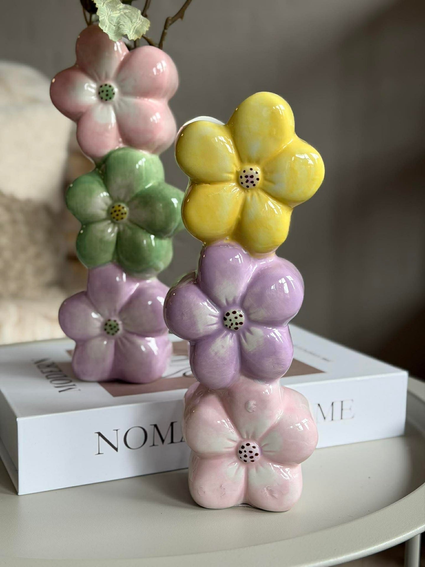 Vas med pastellblommor - Color mix