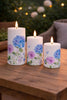 Utomhus Blockljus Flower - Set med 3 st