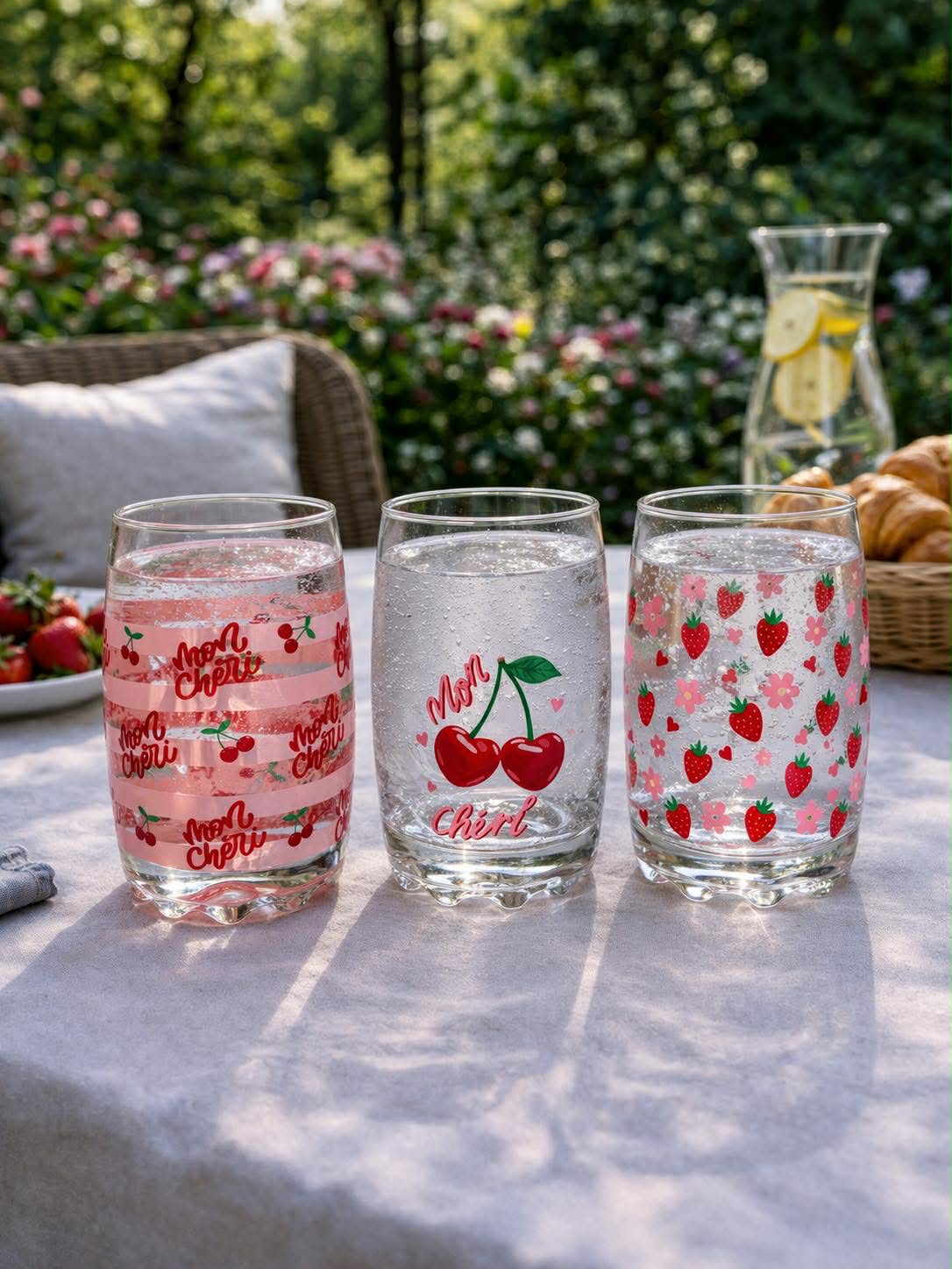 Glas Cherry – Set om 3 st.