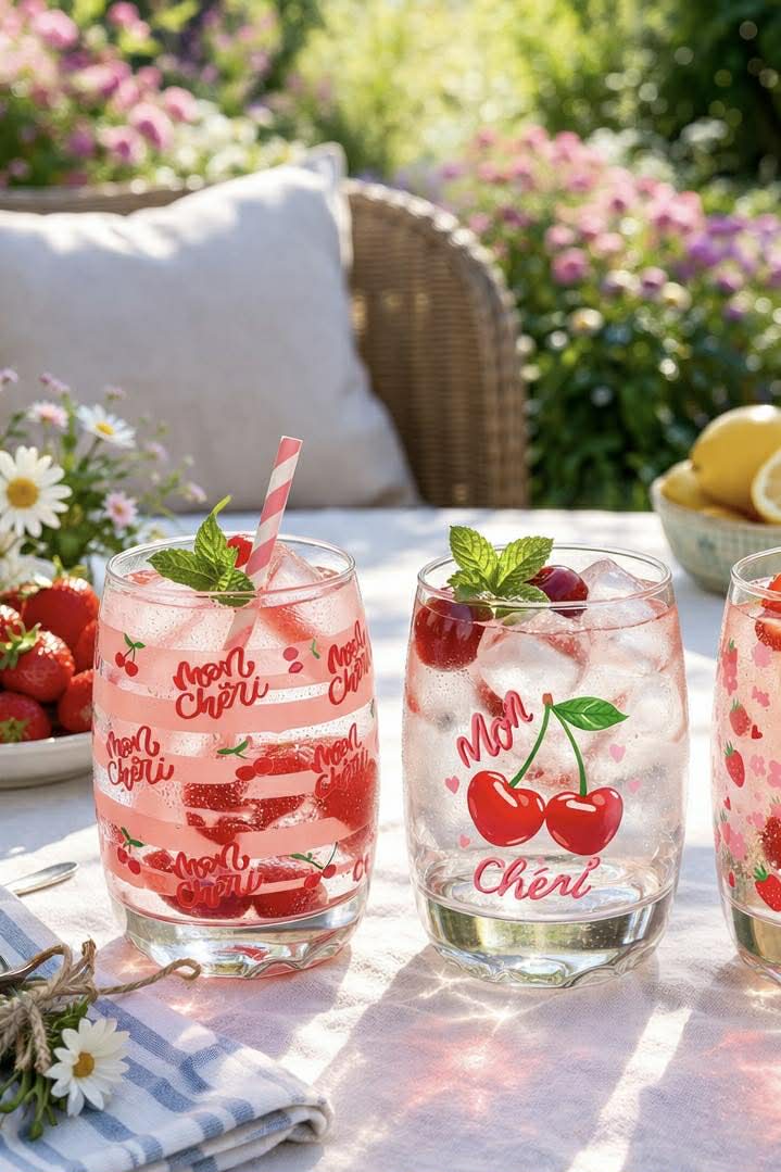 Glas Cherry – Set om 3 st.