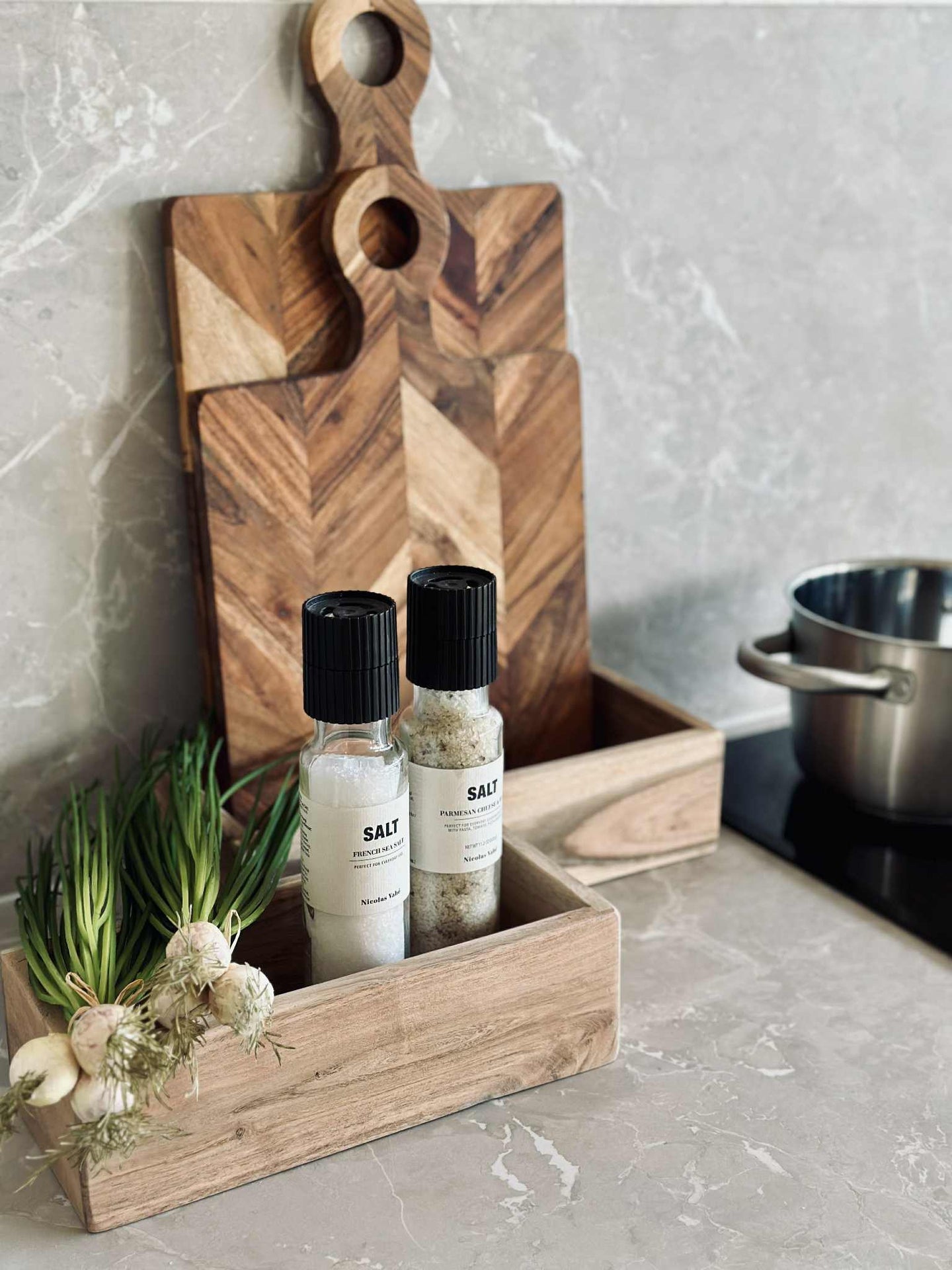 Skärbräda Fiskbensmönster - 40cm