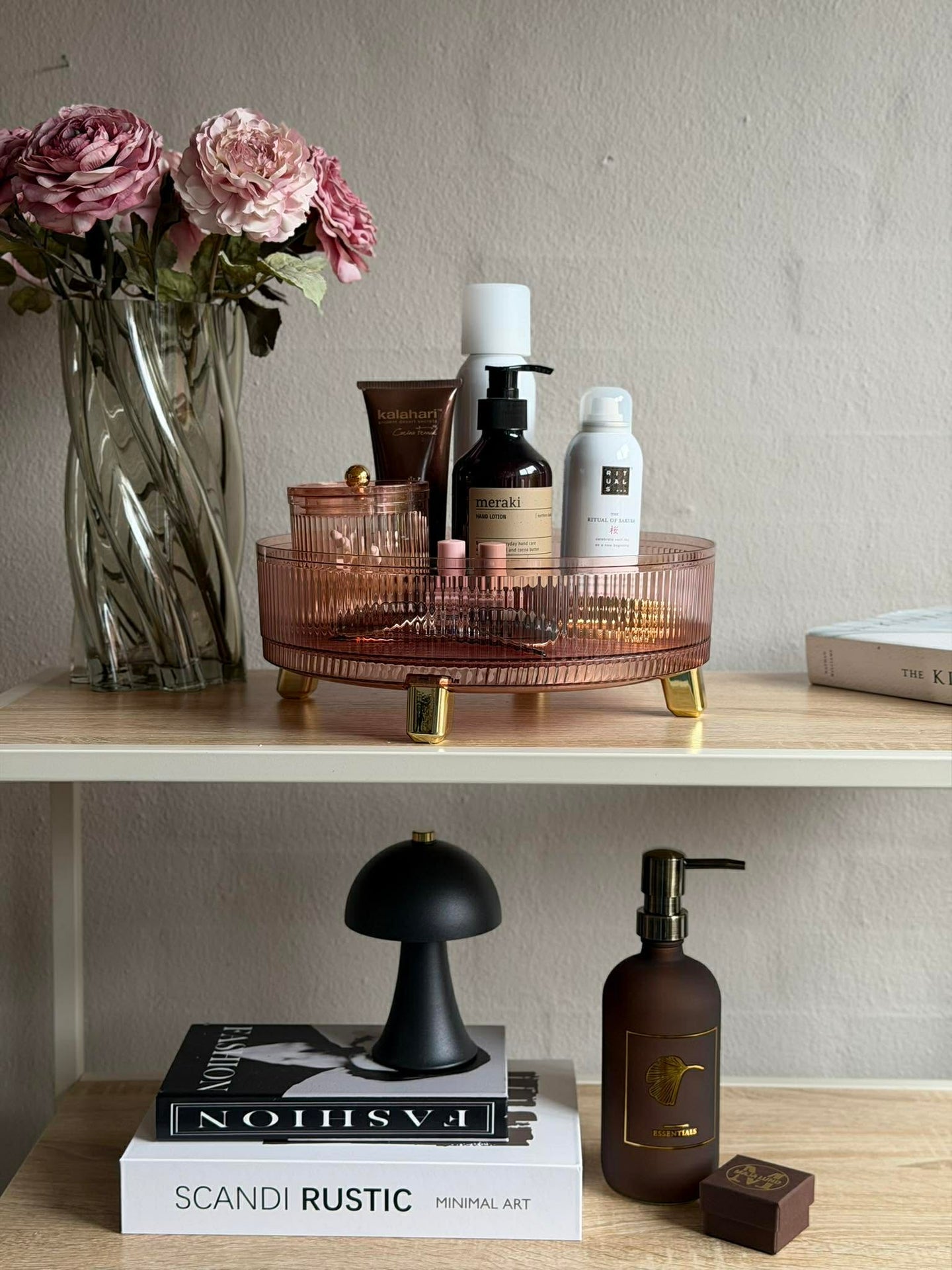 Rund sminkorganiser - Rosa