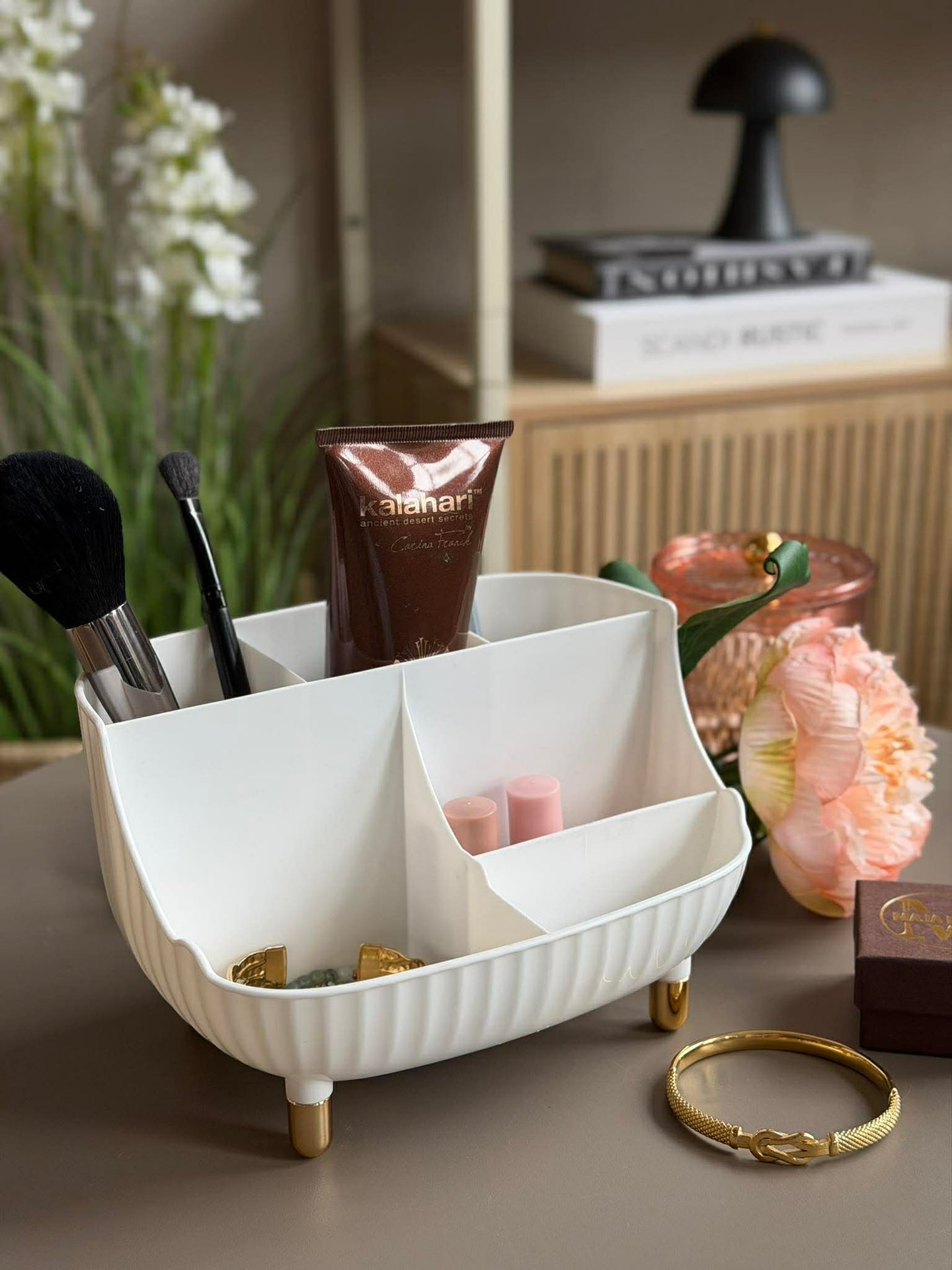 Makeup-organiser 6 fack - Vit