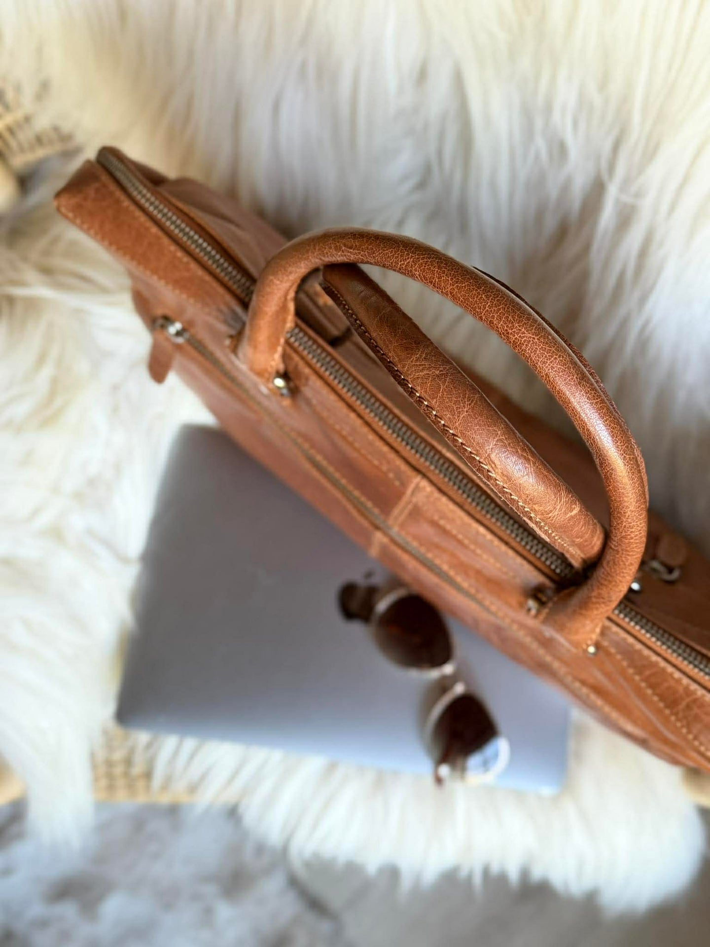 Laptop / arbetsväska - New Maisy Cognac