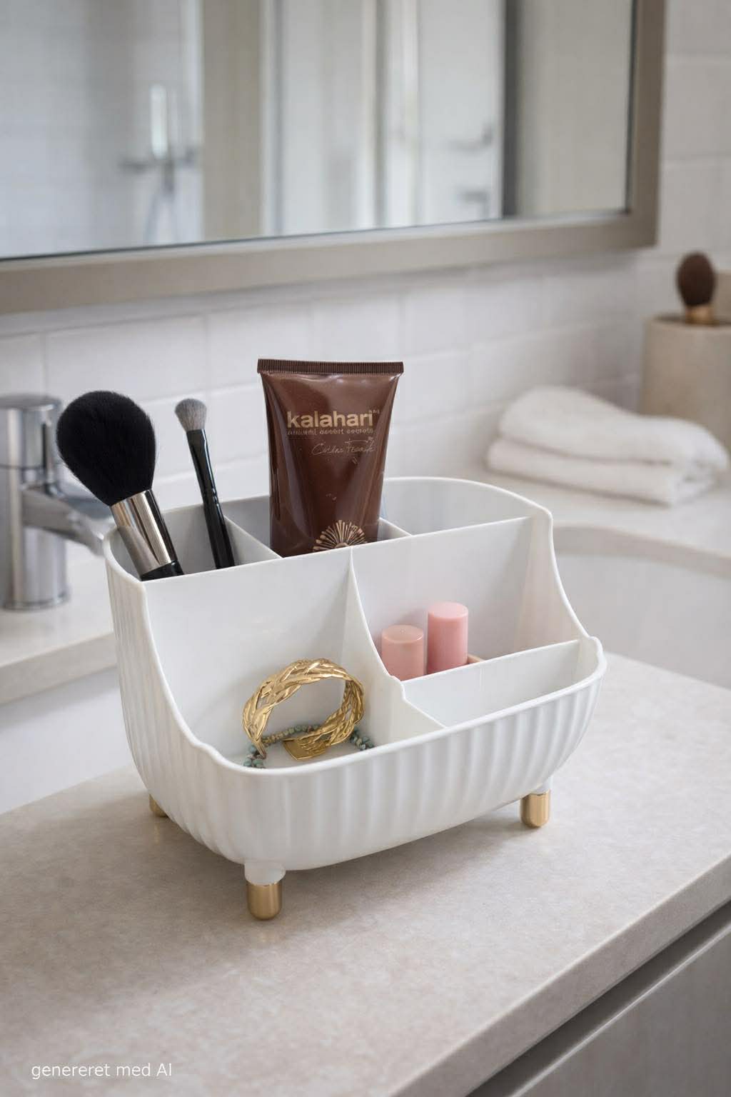 Makeup-organiser 6 fack - Vit