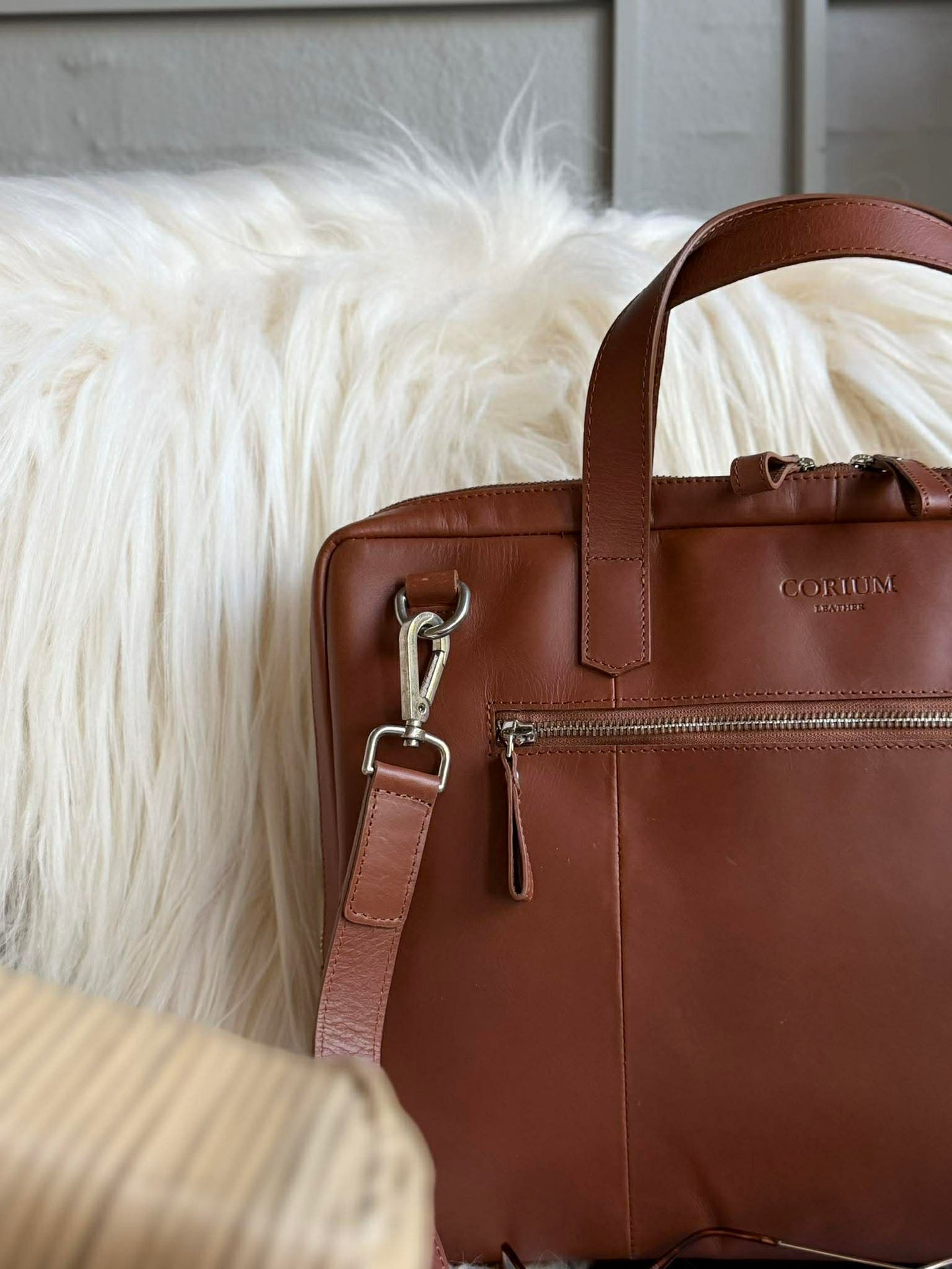 Laptopväska - LUND New Cognac
