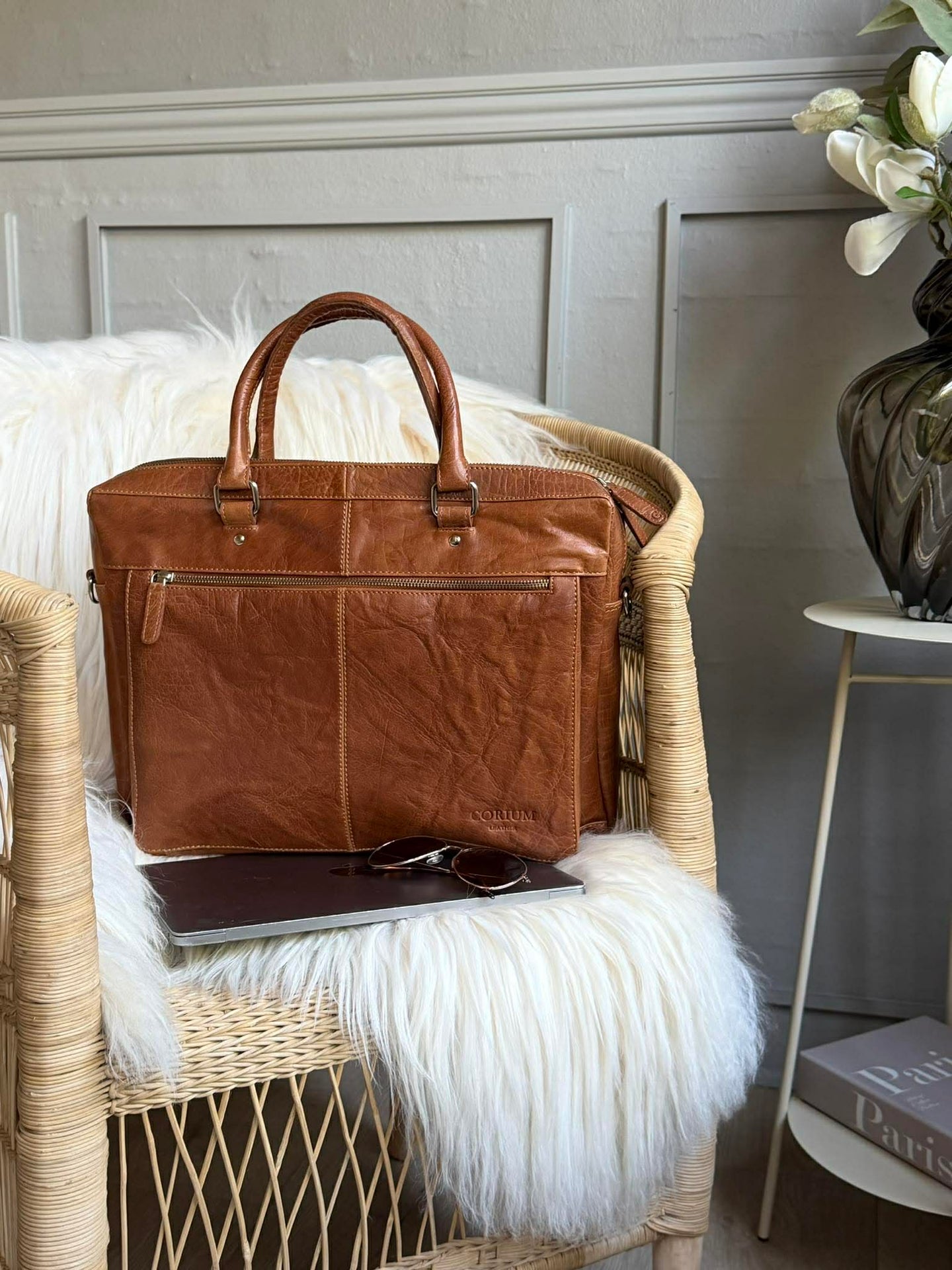 Laptop / arbetsväska - New Maisy Cognac